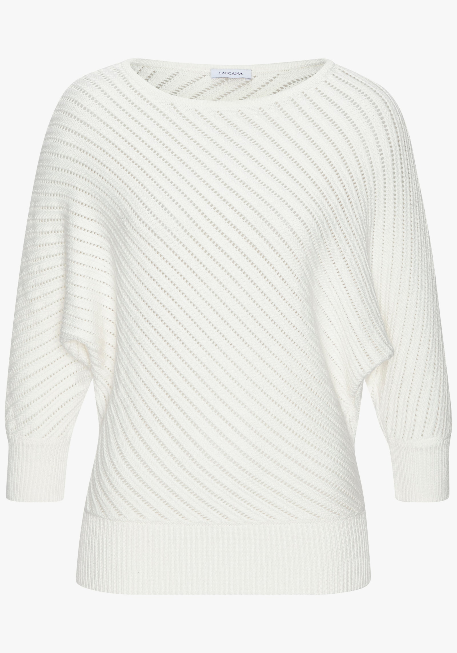 LASCANA 3/4 Arm-Pullover - creme
