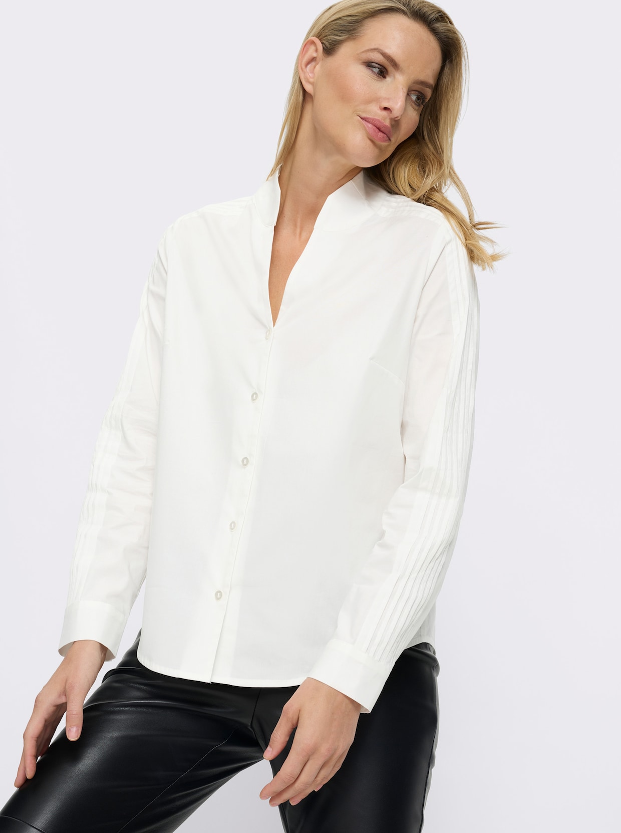 heine Langarm-Bluse - ecru