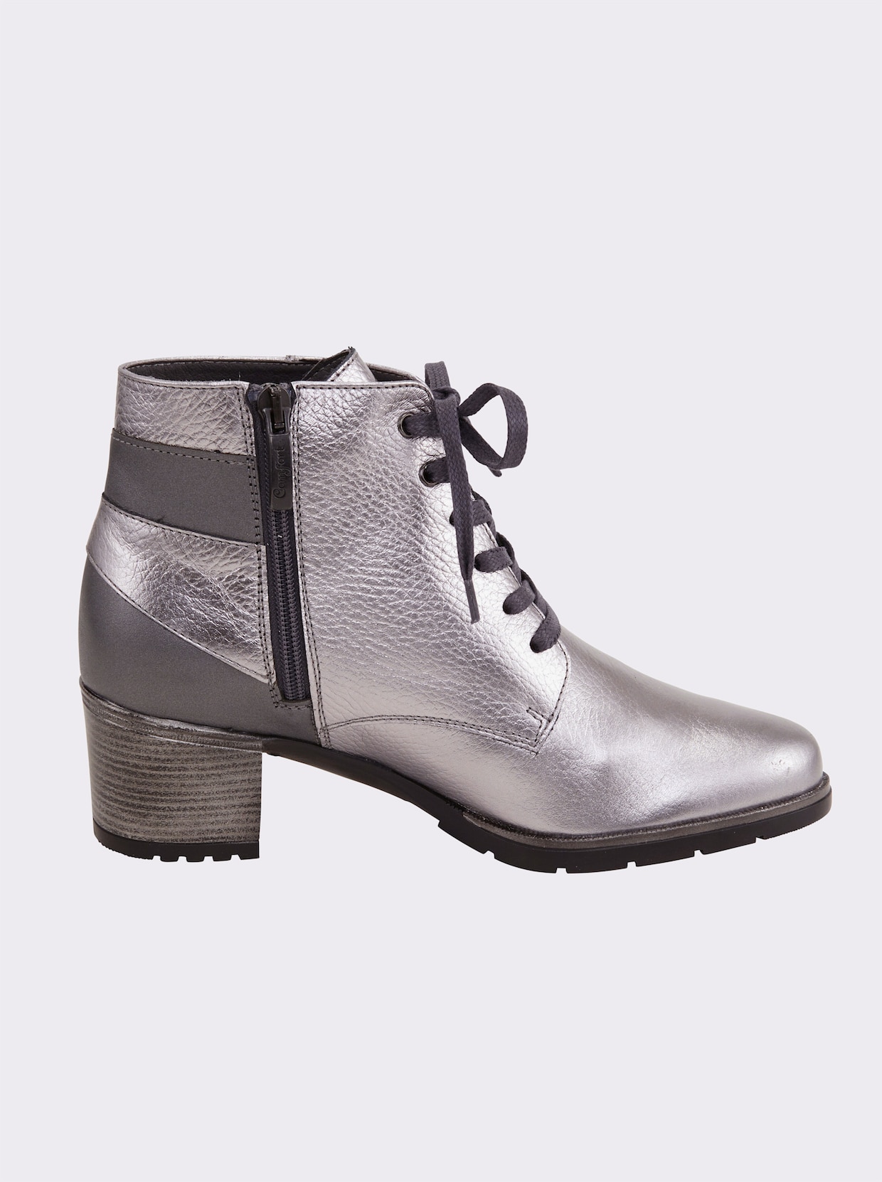 heine Bottines à lacets - gris argenté