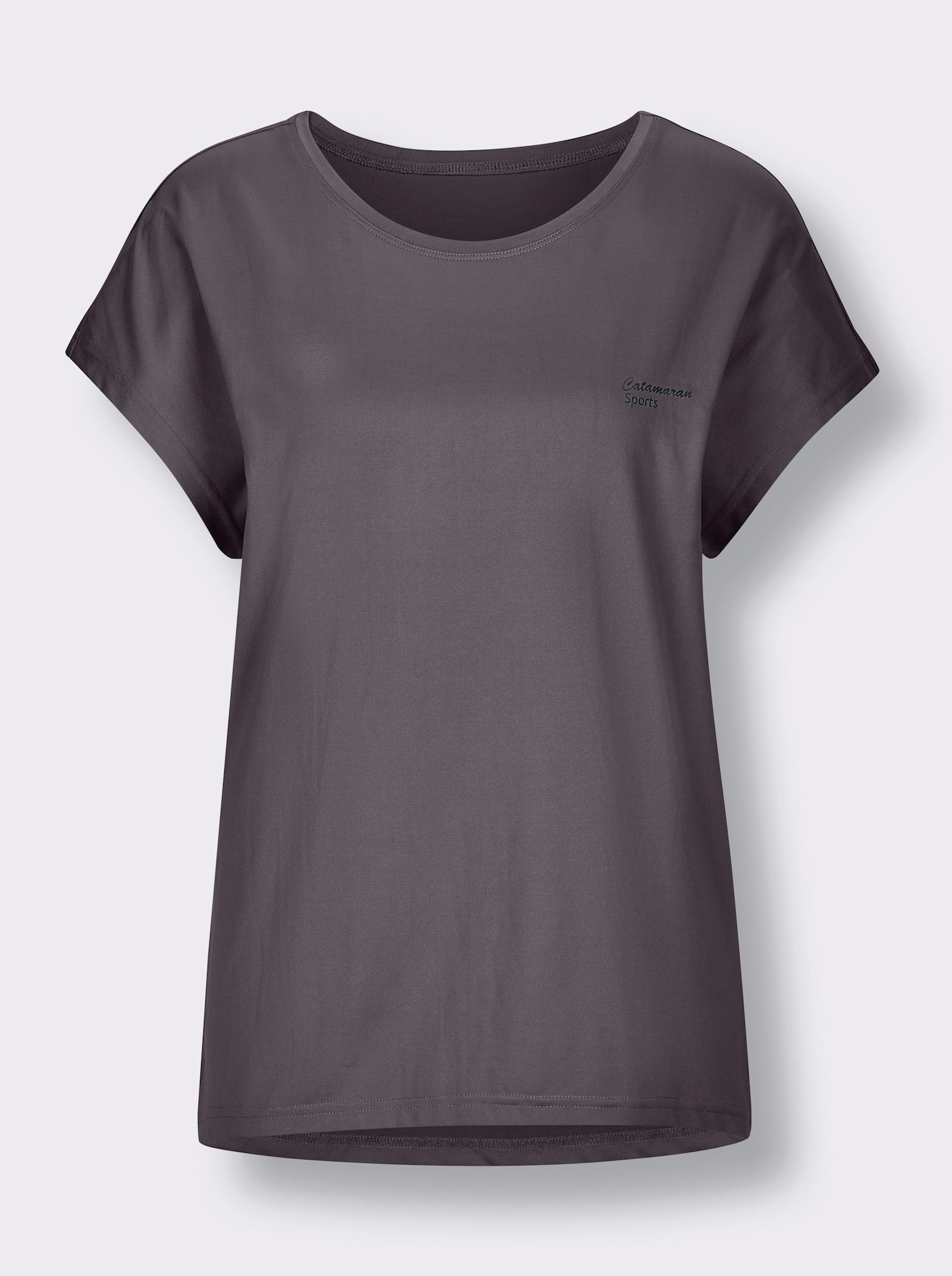 Catamaran Sports Funktionsshirt mit hinten längerem Saum - anthrazit