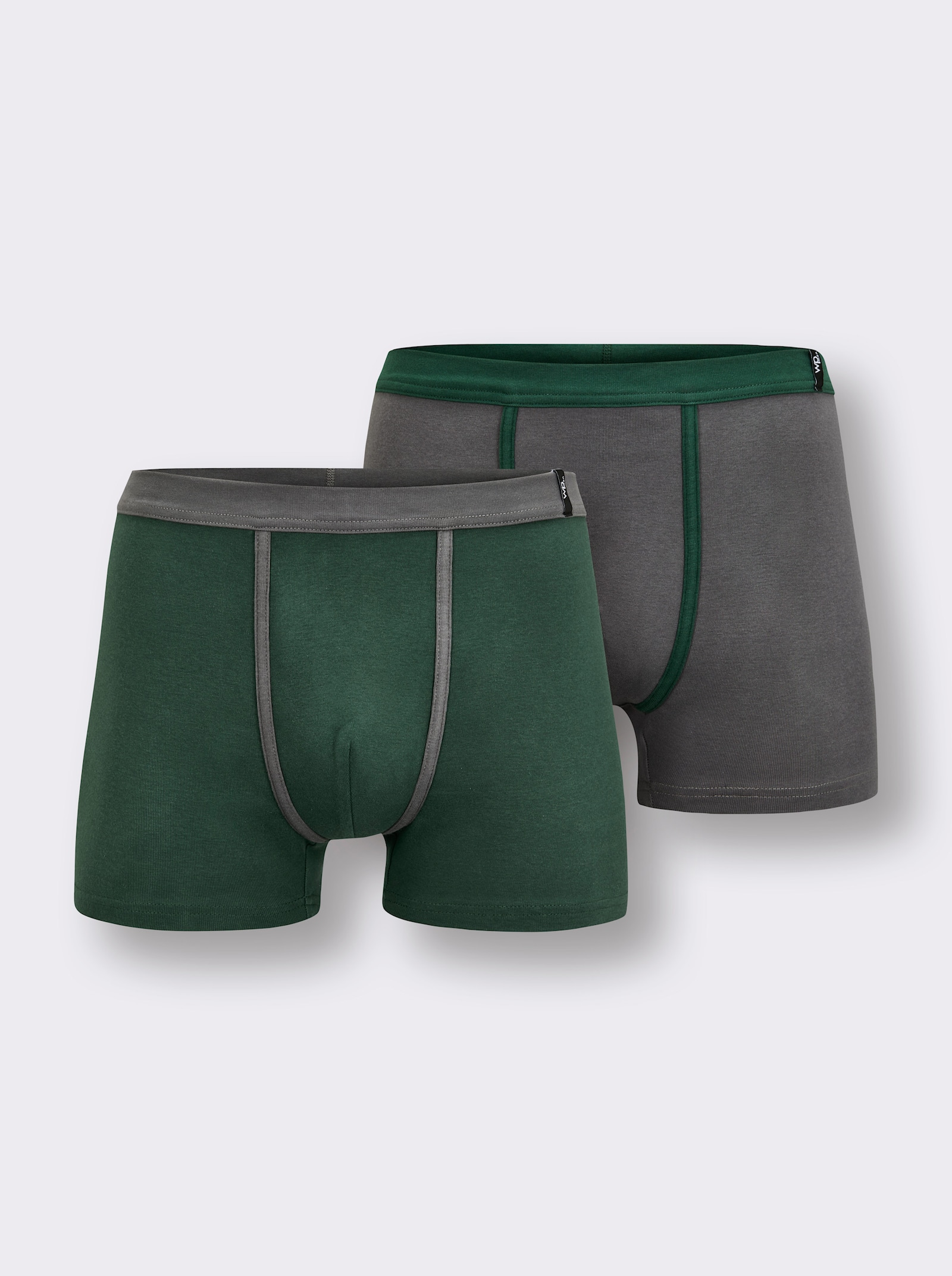 wäschepur men Hose kurz - anthrazit + moos