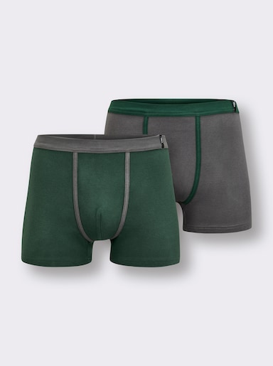 wäschepur men Hose kurz - anthrazit + moos