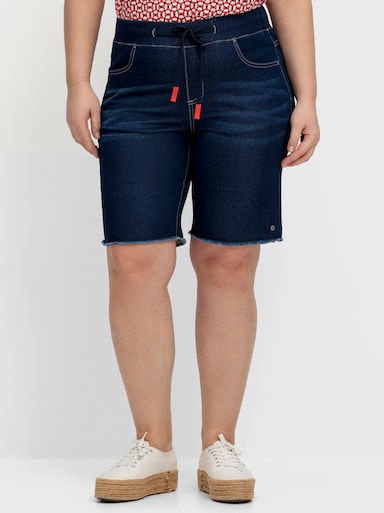 sheego Bermudas - dark blue denim