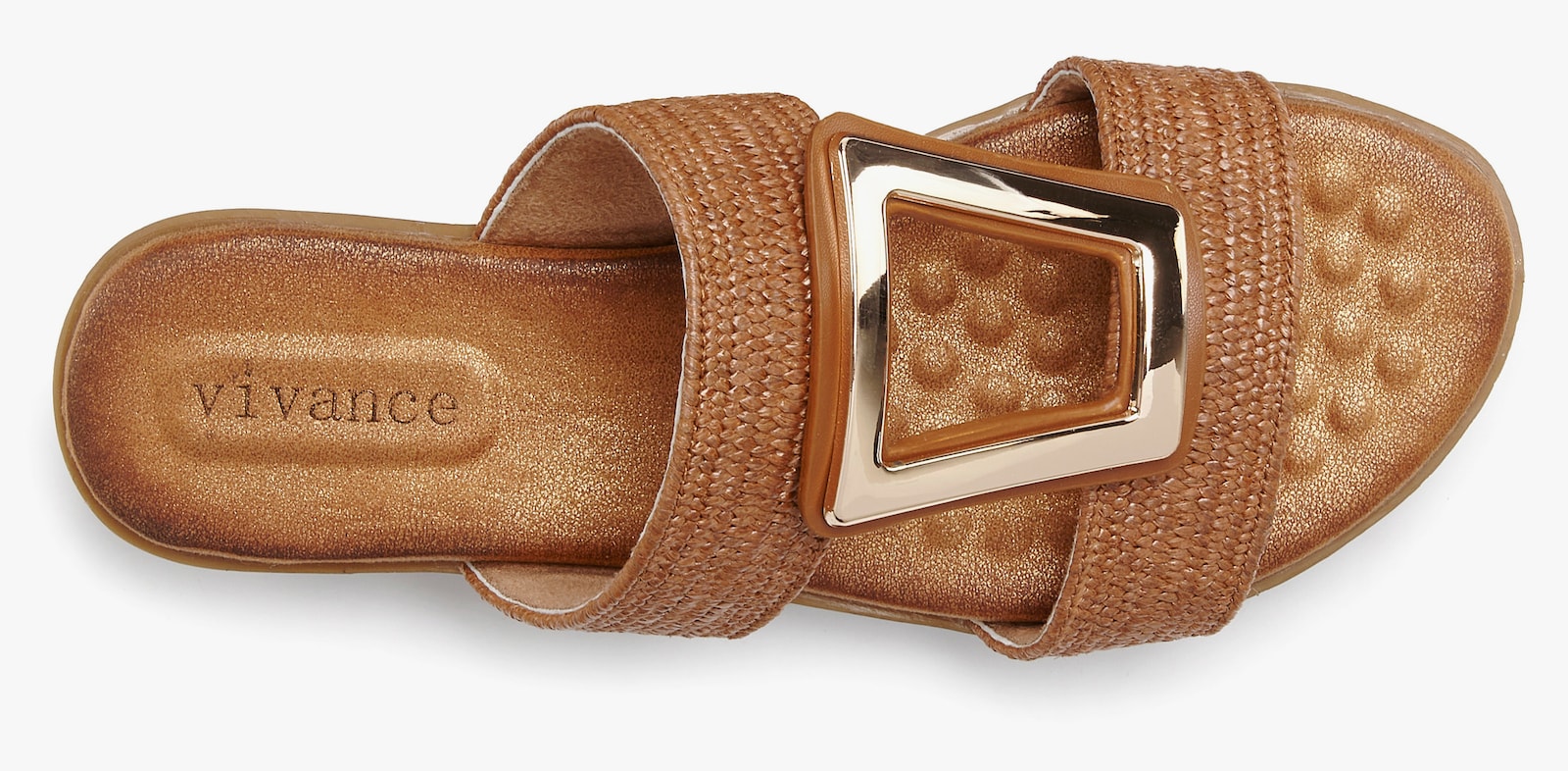 Vivance Pantolette - braun/goldfarben