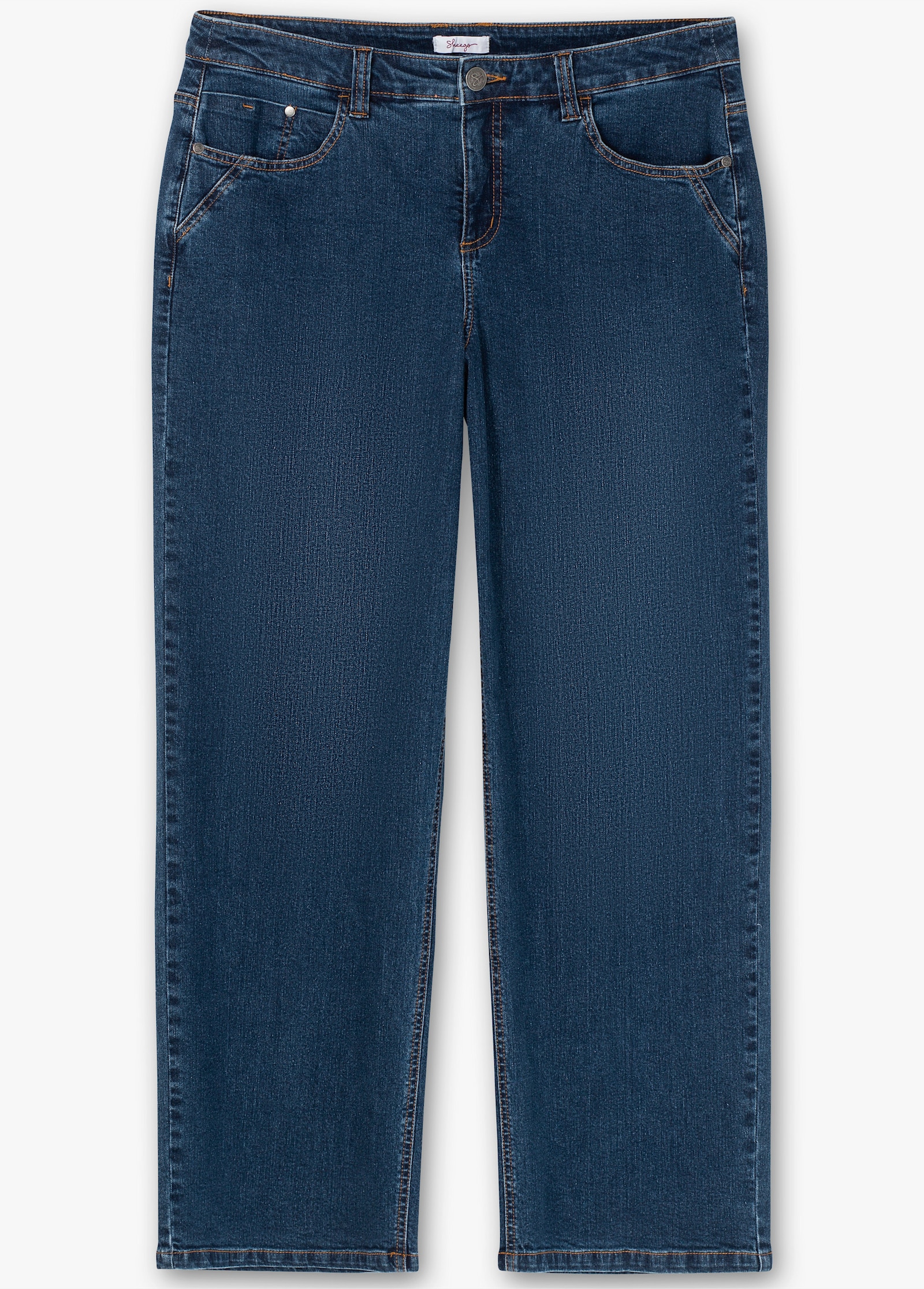 sheego Jeans met doorlopende wijde pijpen - dark blue denim