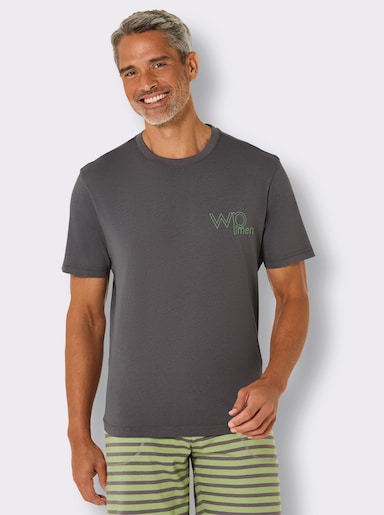 wäschepur men Schlafanzug-Shirt - anthrazit