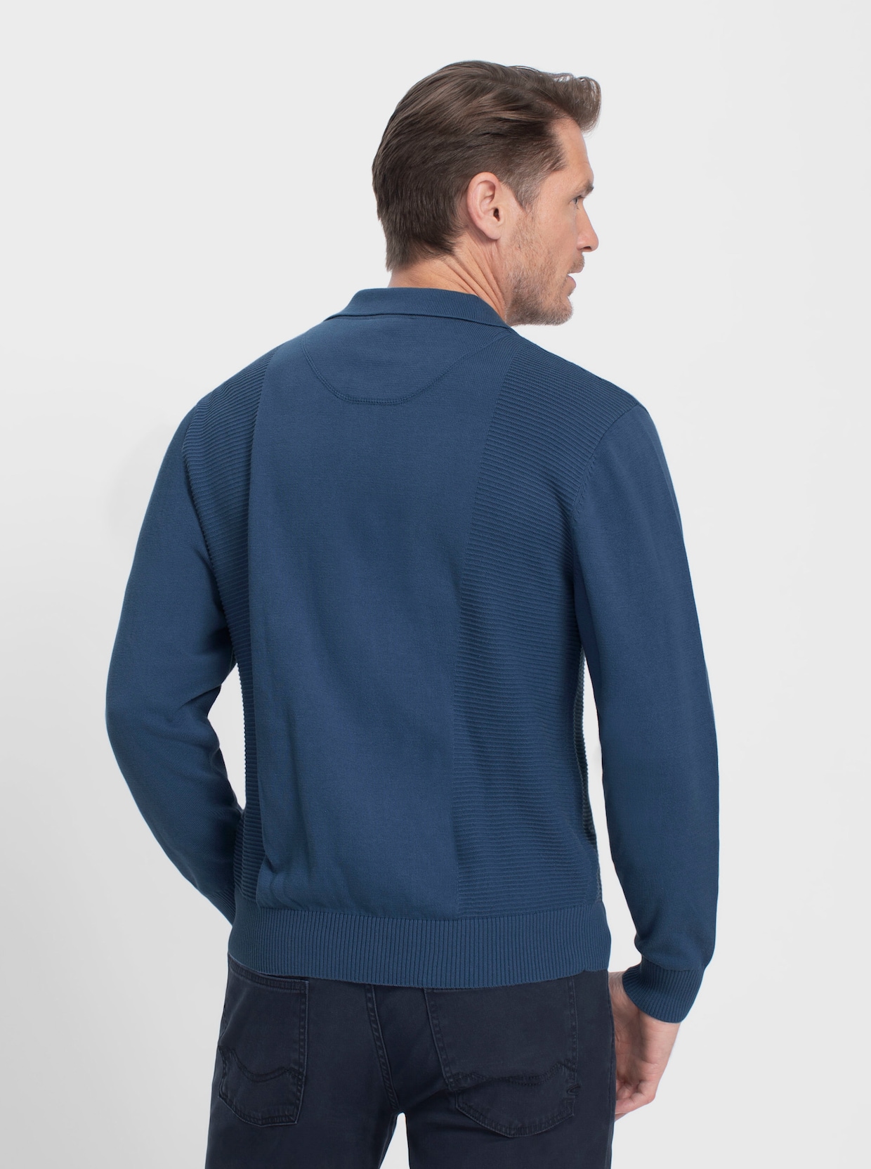 Marco Donati Polopullover - jeansblau