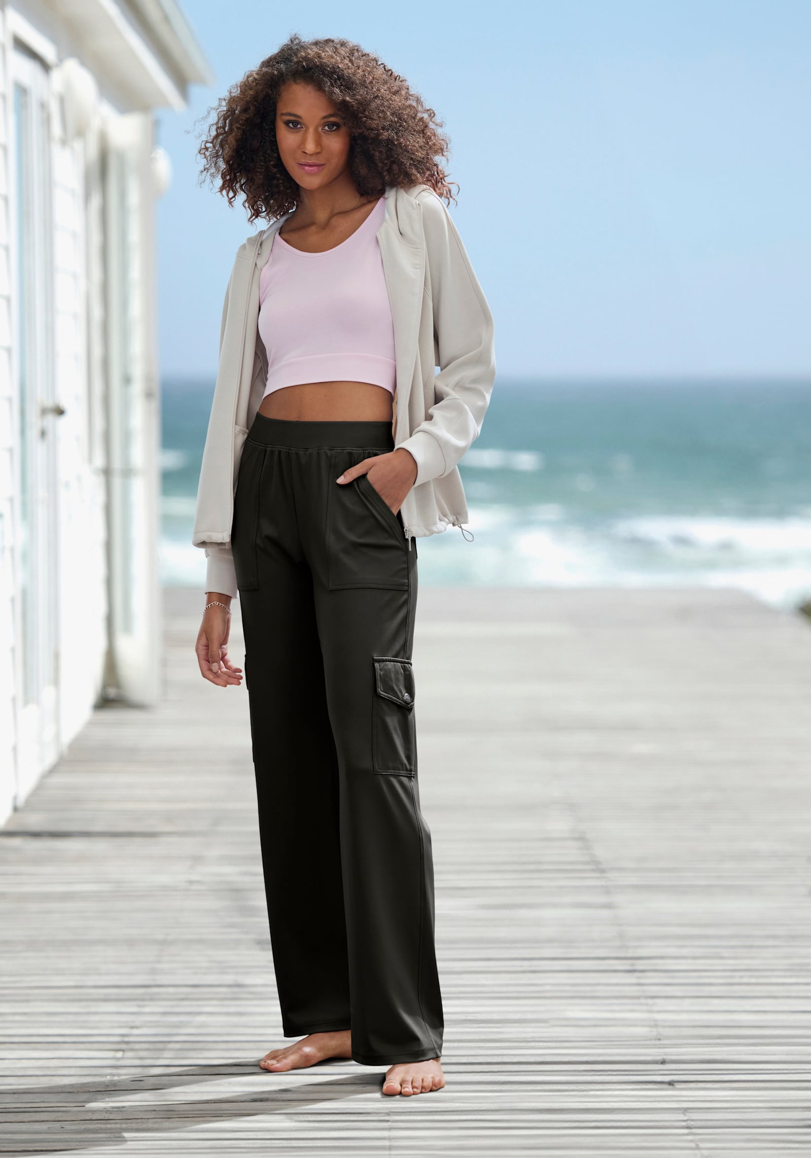 H.I.S Cargohose - schwarz