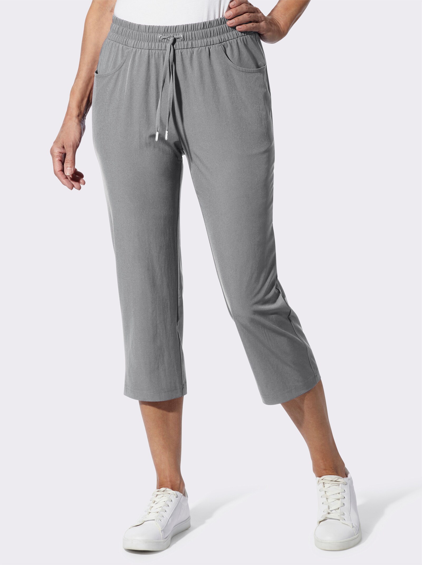 7/8-Hose atmungsaktiv und pflegeleicht - steingrau