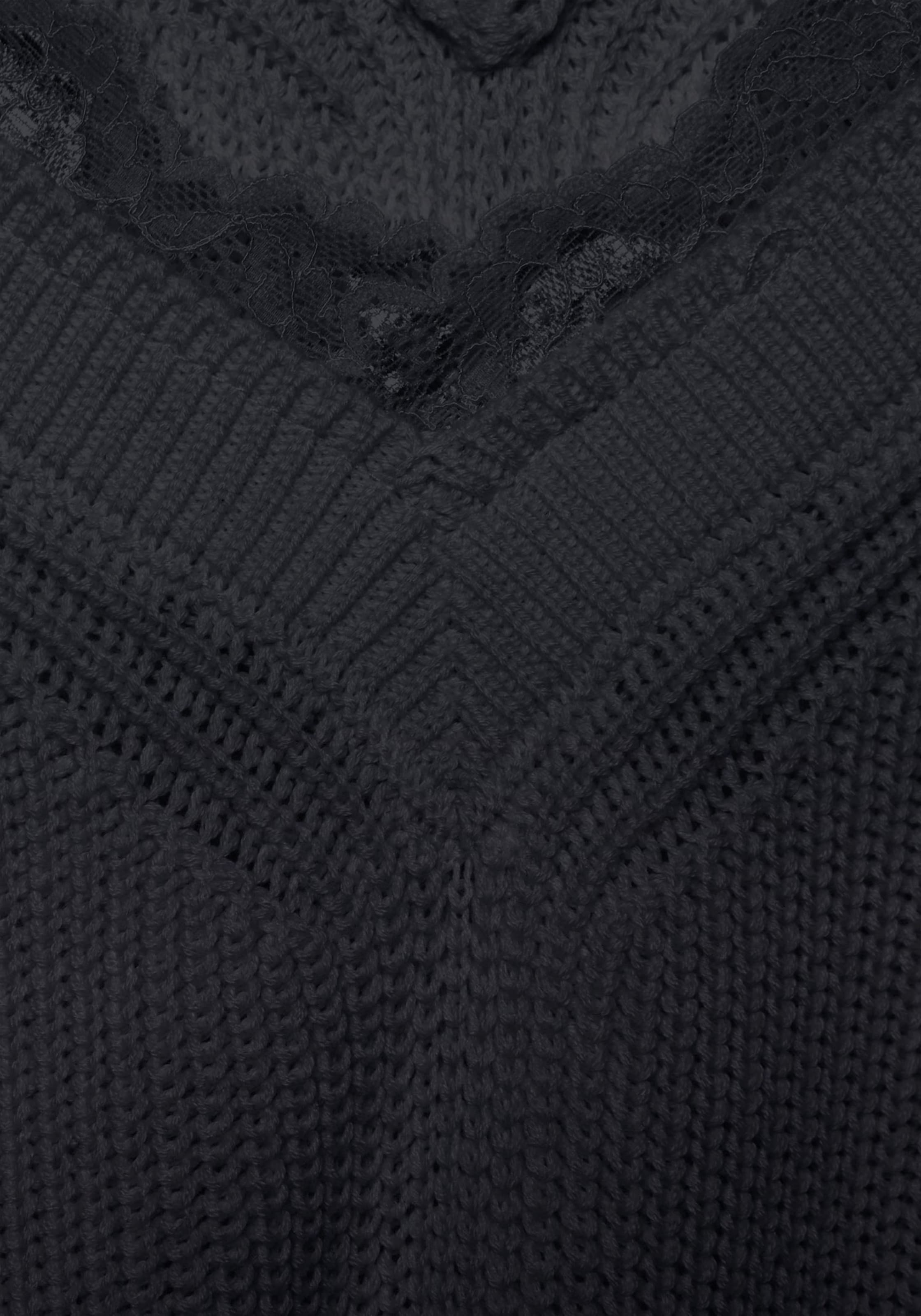 Damenmode Pullover LASCANA Strickpullover in schwarz 