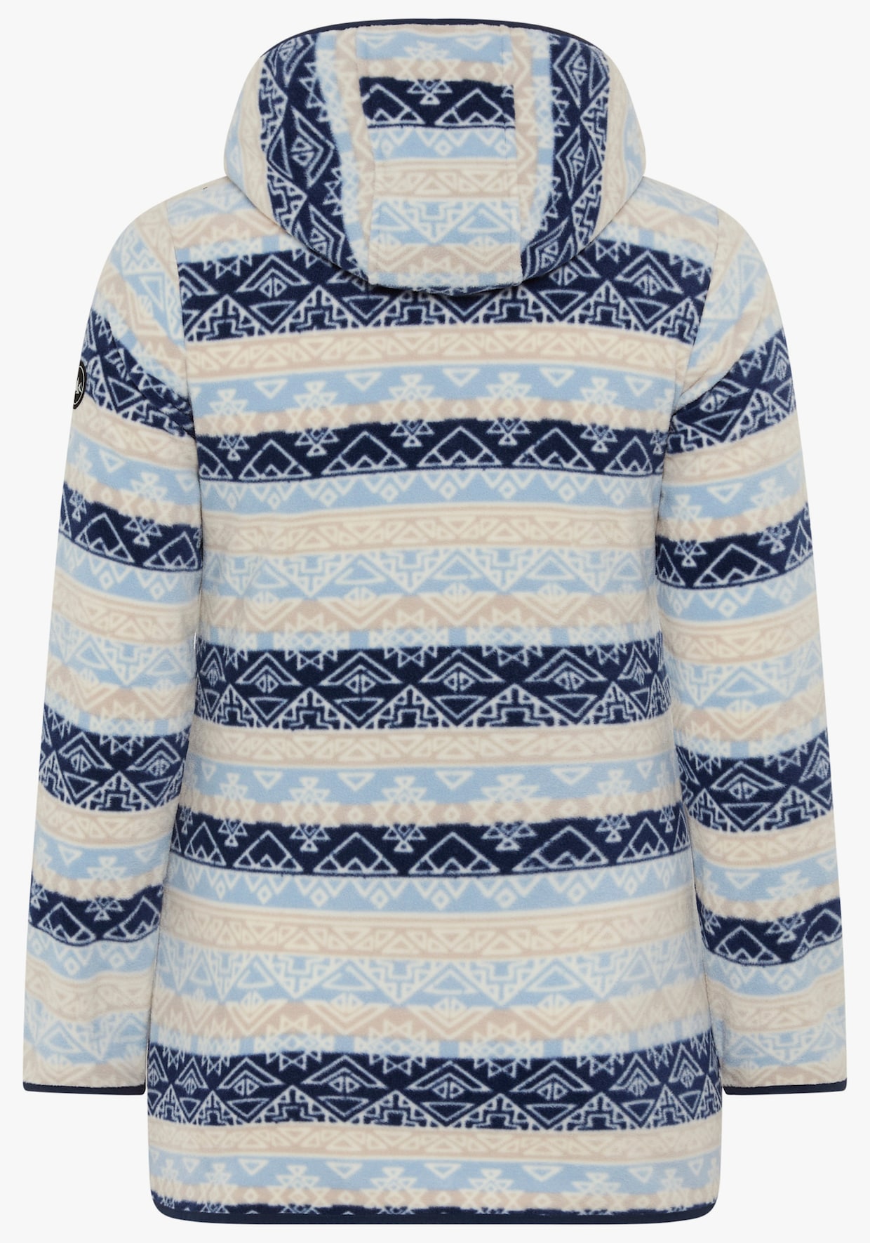 Fleecejacke - blau-woll weiß