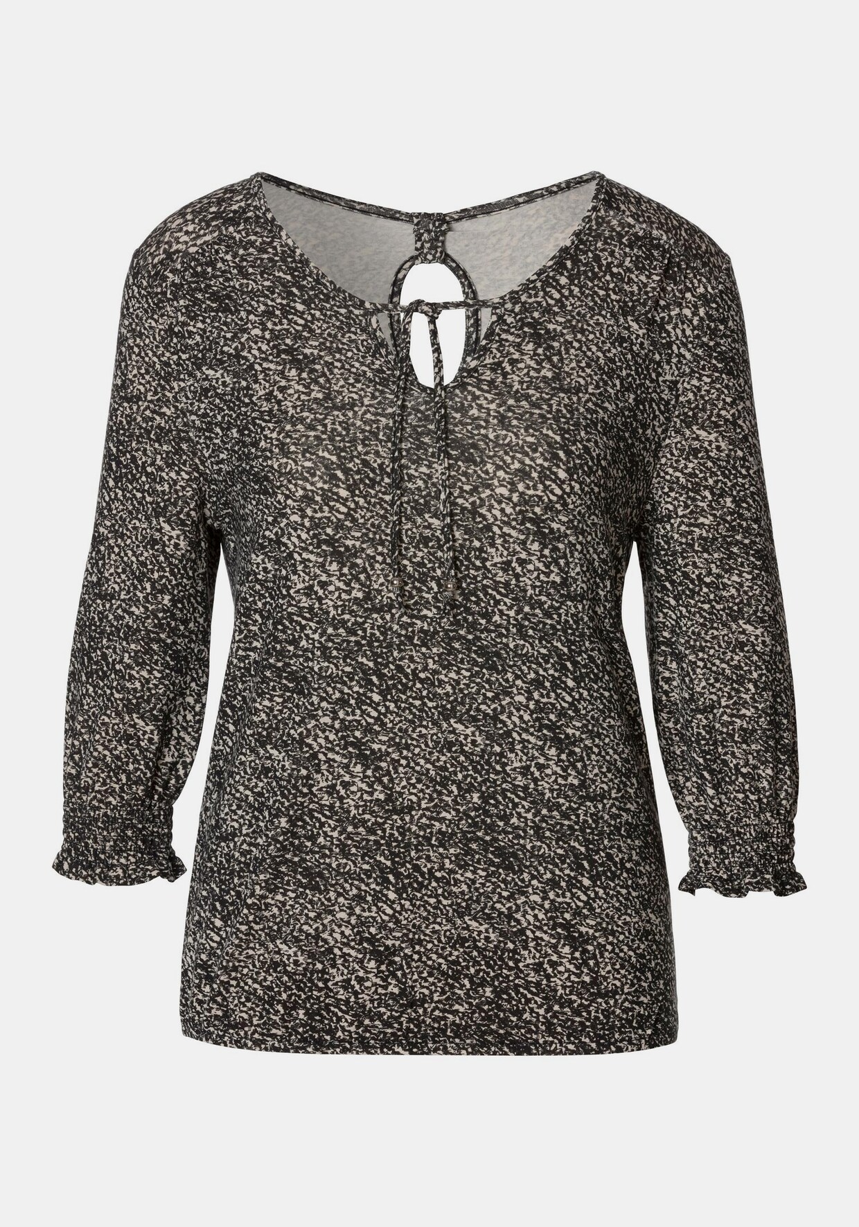 LASCANA 3/4-Arm-Shirt - schwarz-bedruckt