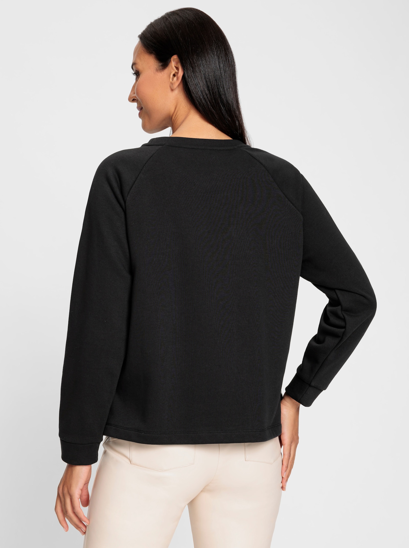 heine Sweatshirt avec glissières latérales - noir
