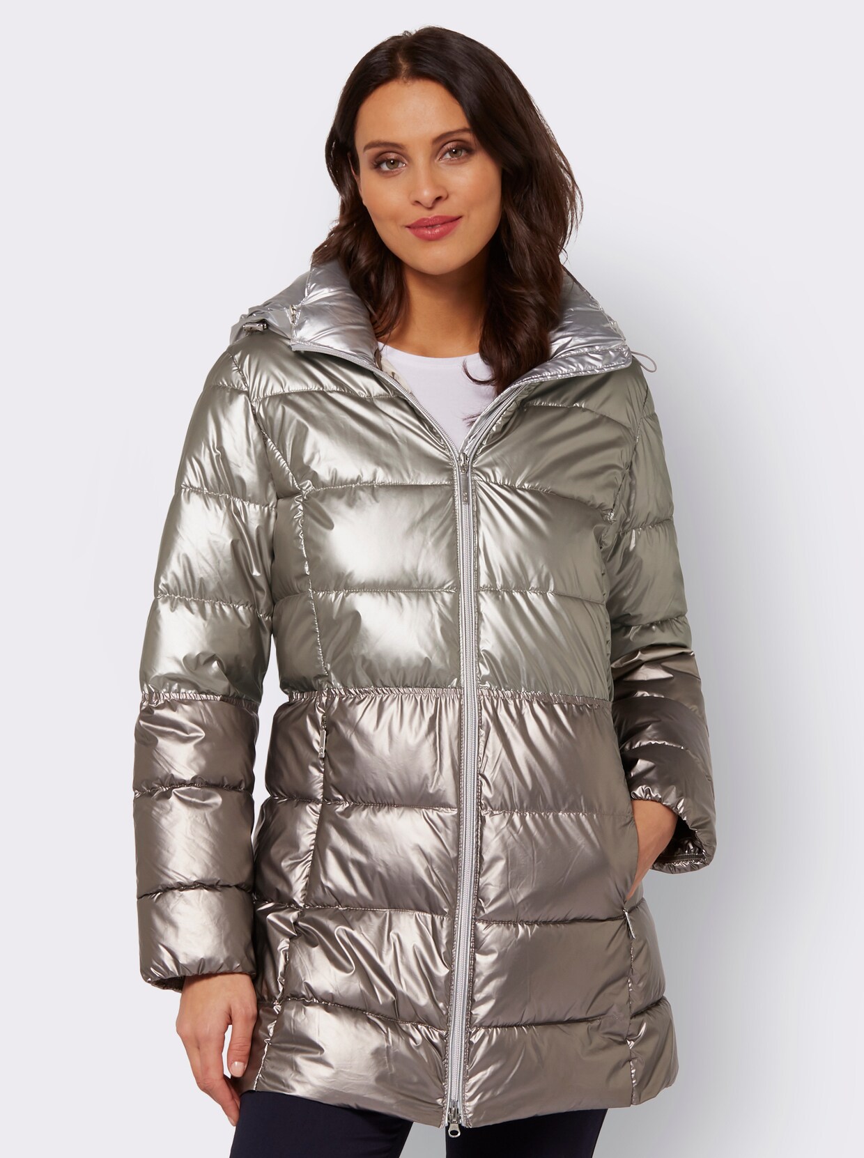 Green Goose Steppjacke - sand-metallic