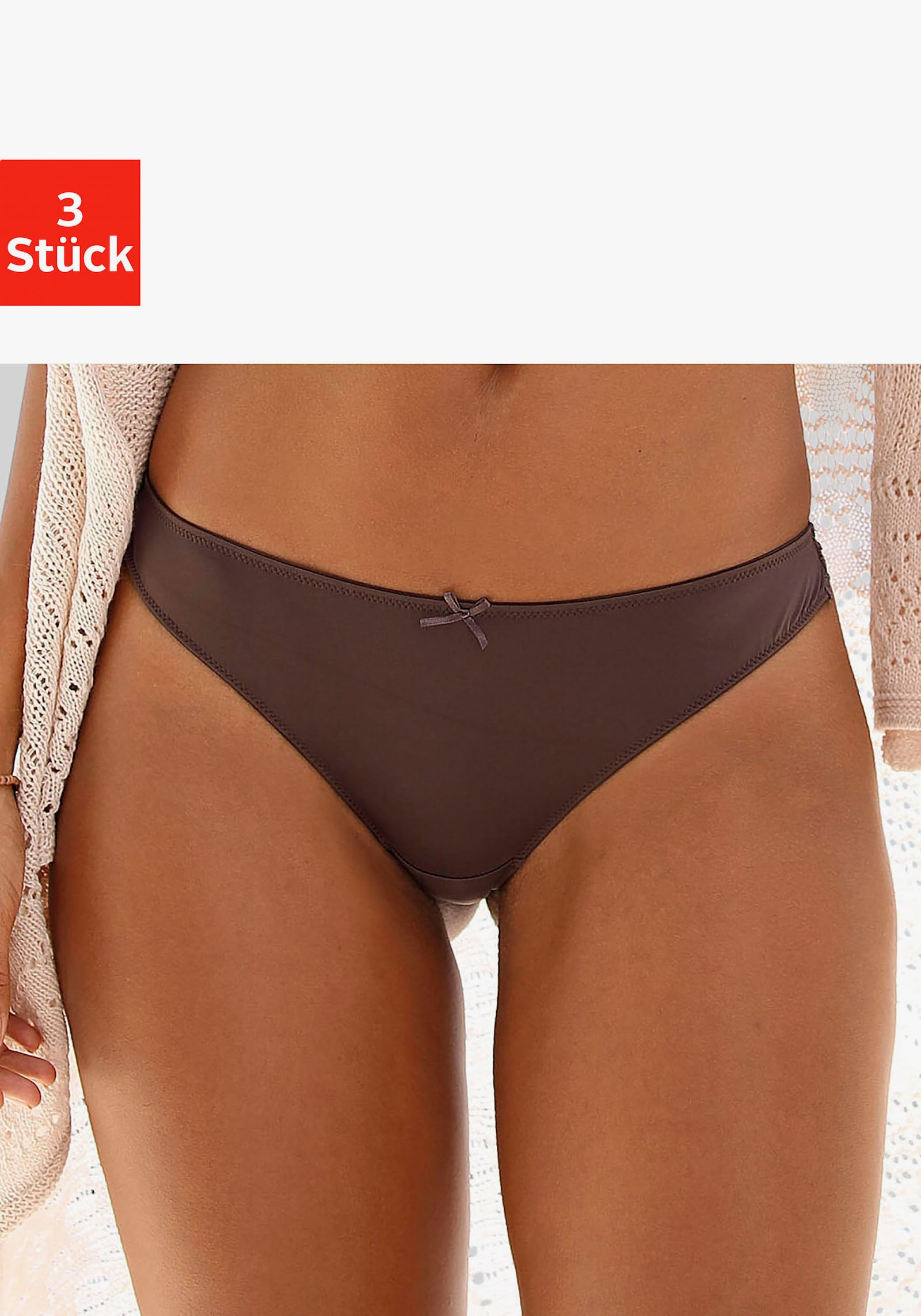 petite fleur String - braun+toffee+puder