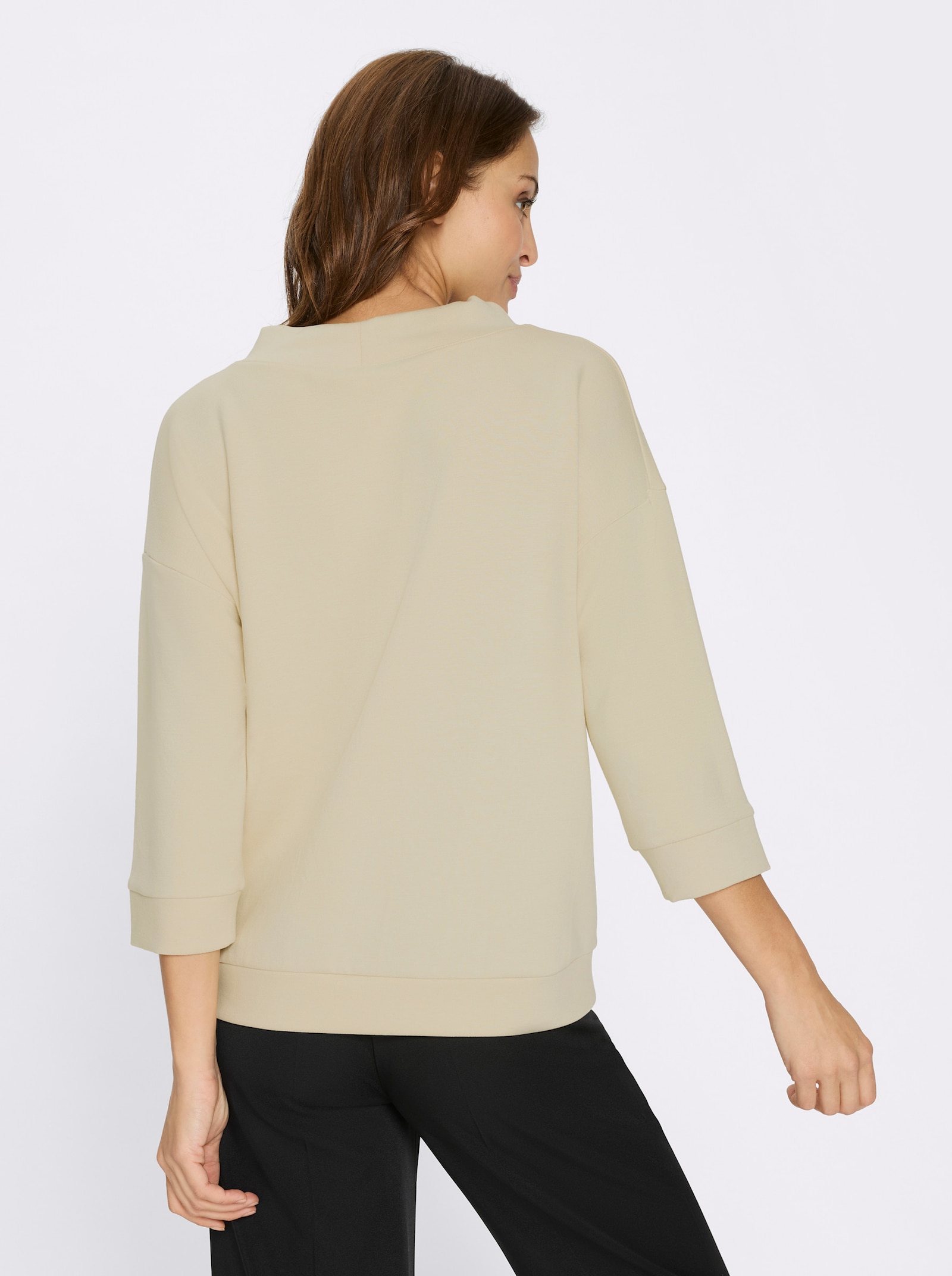 Sweatshirt mit Schriftzug - sand