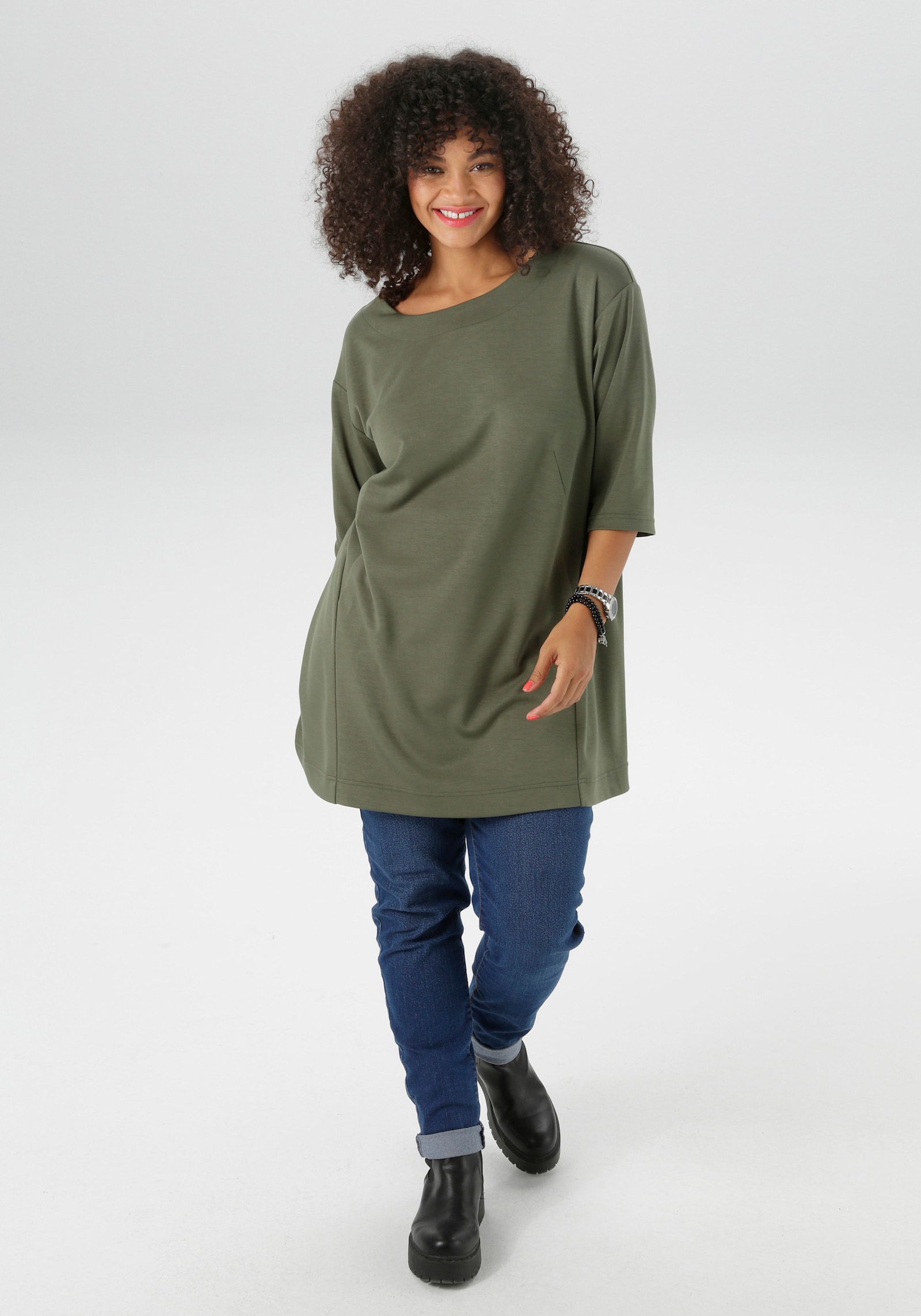 Aniston PLUS Longshirt - olive