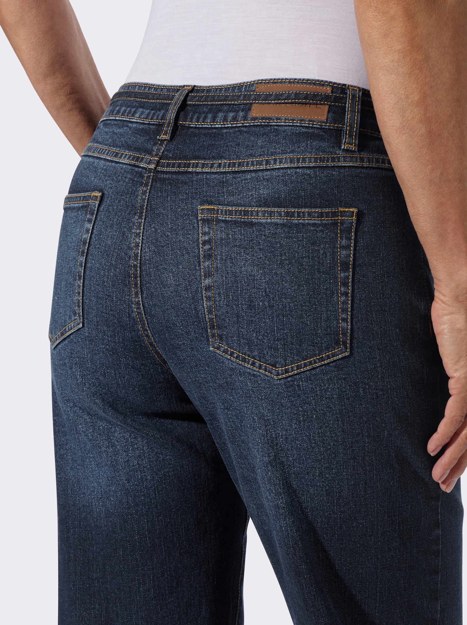  Jeans mit Bindegürtel - dark blue