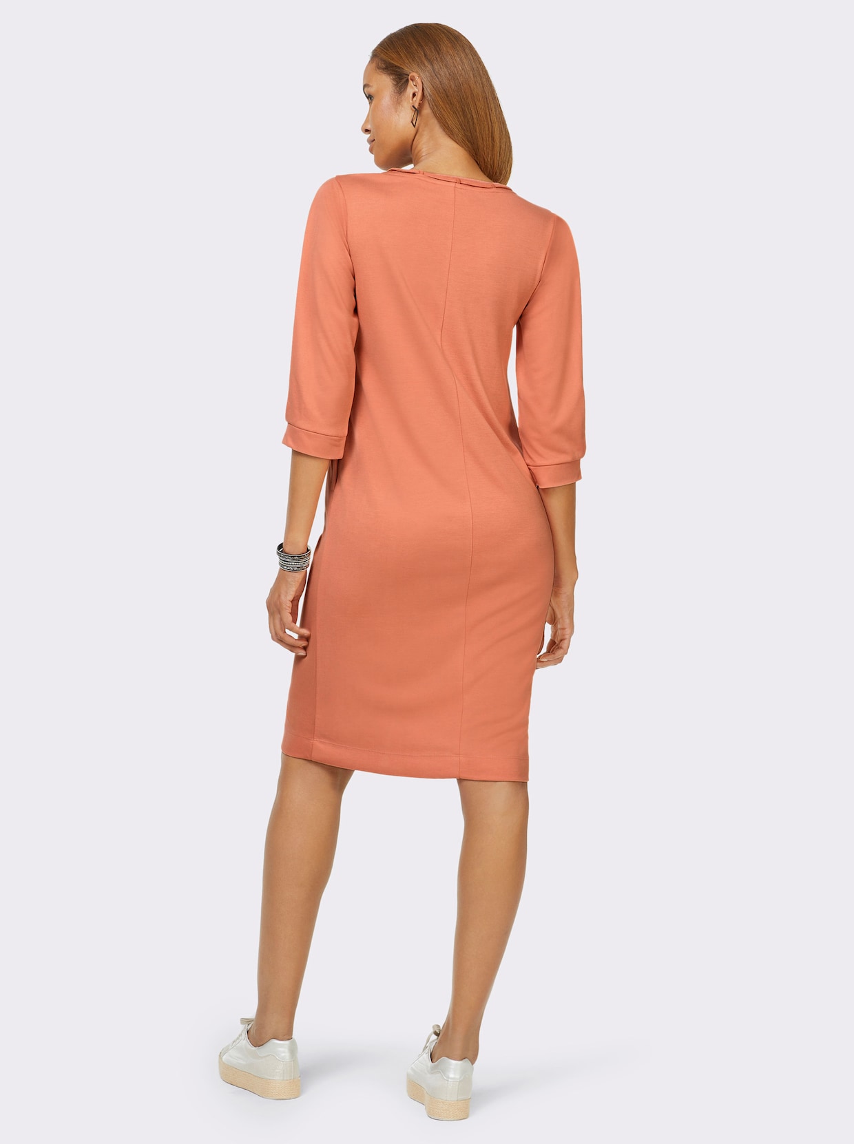 Jersey-Kleid - papaya