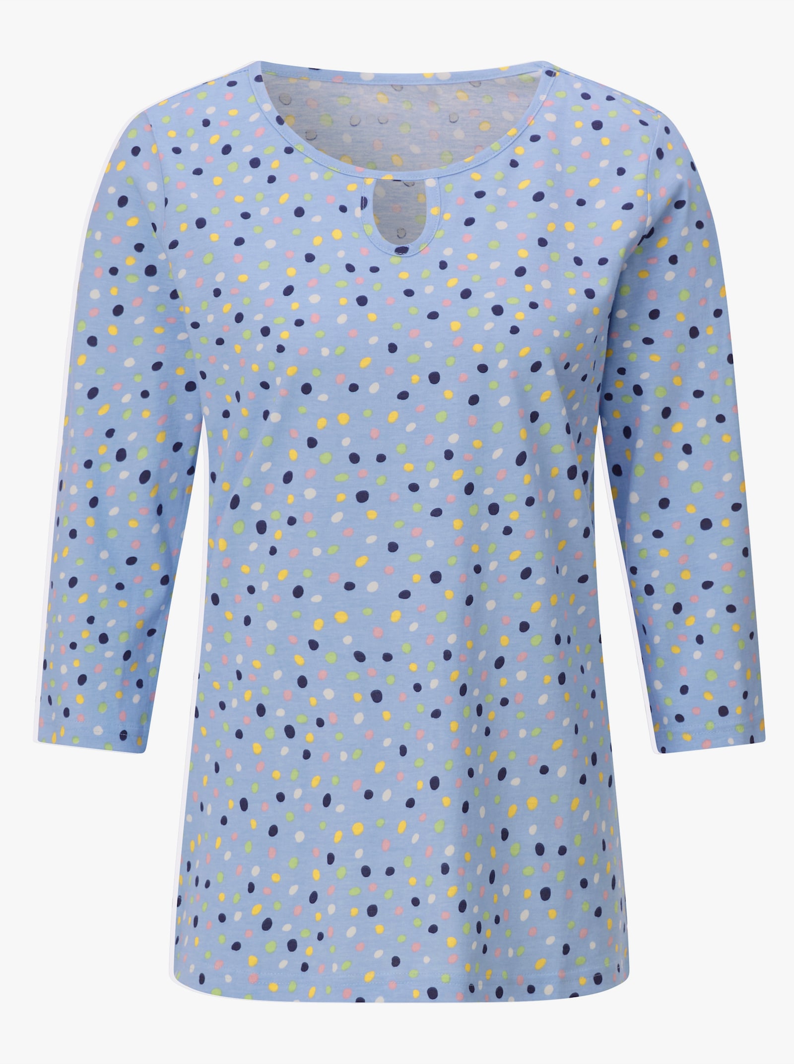 3/4-Arm-Shirt mit Grafik-Druck - eisblau-bedruckt