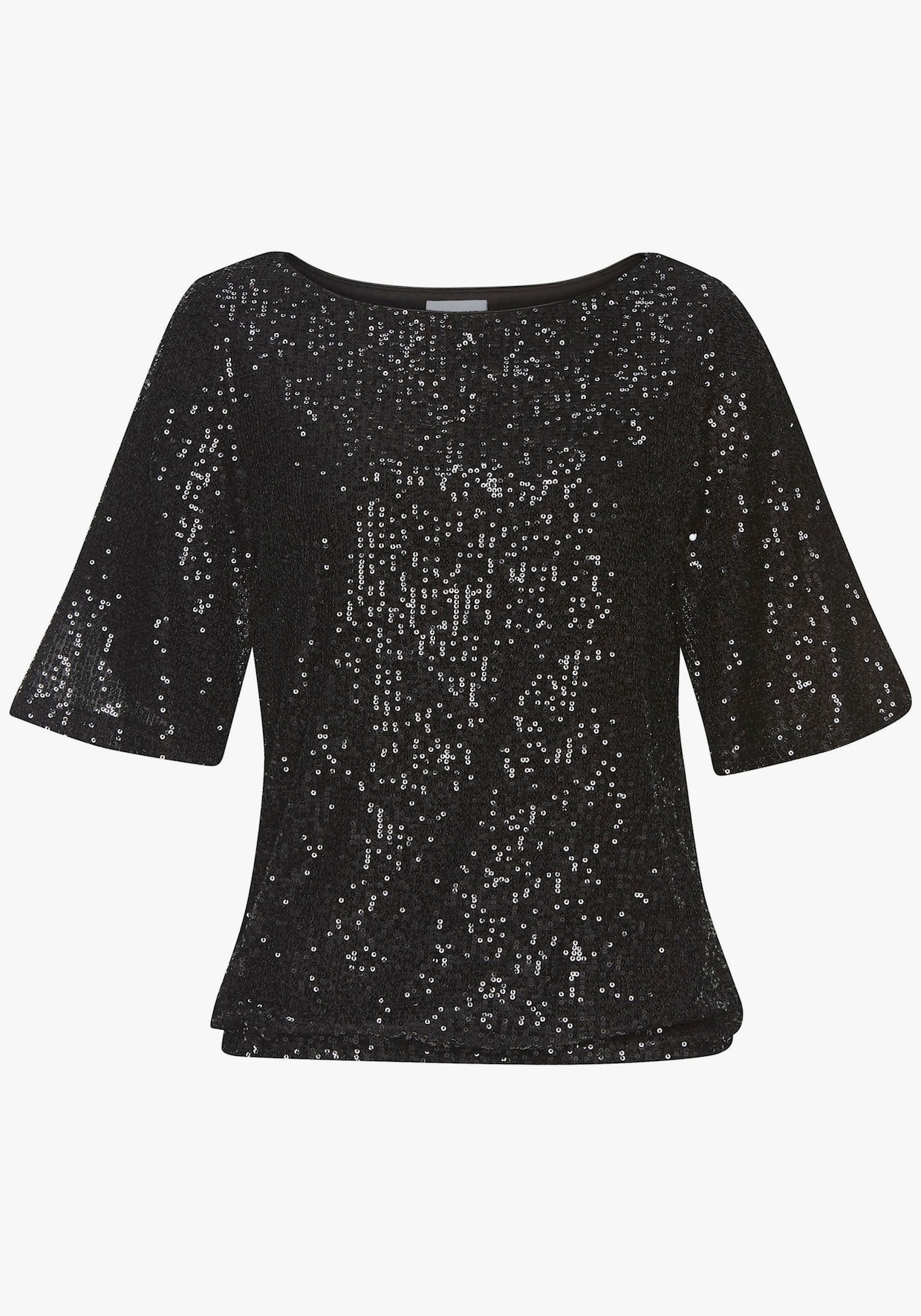 LASCANA T-shirt à paillettes - noir