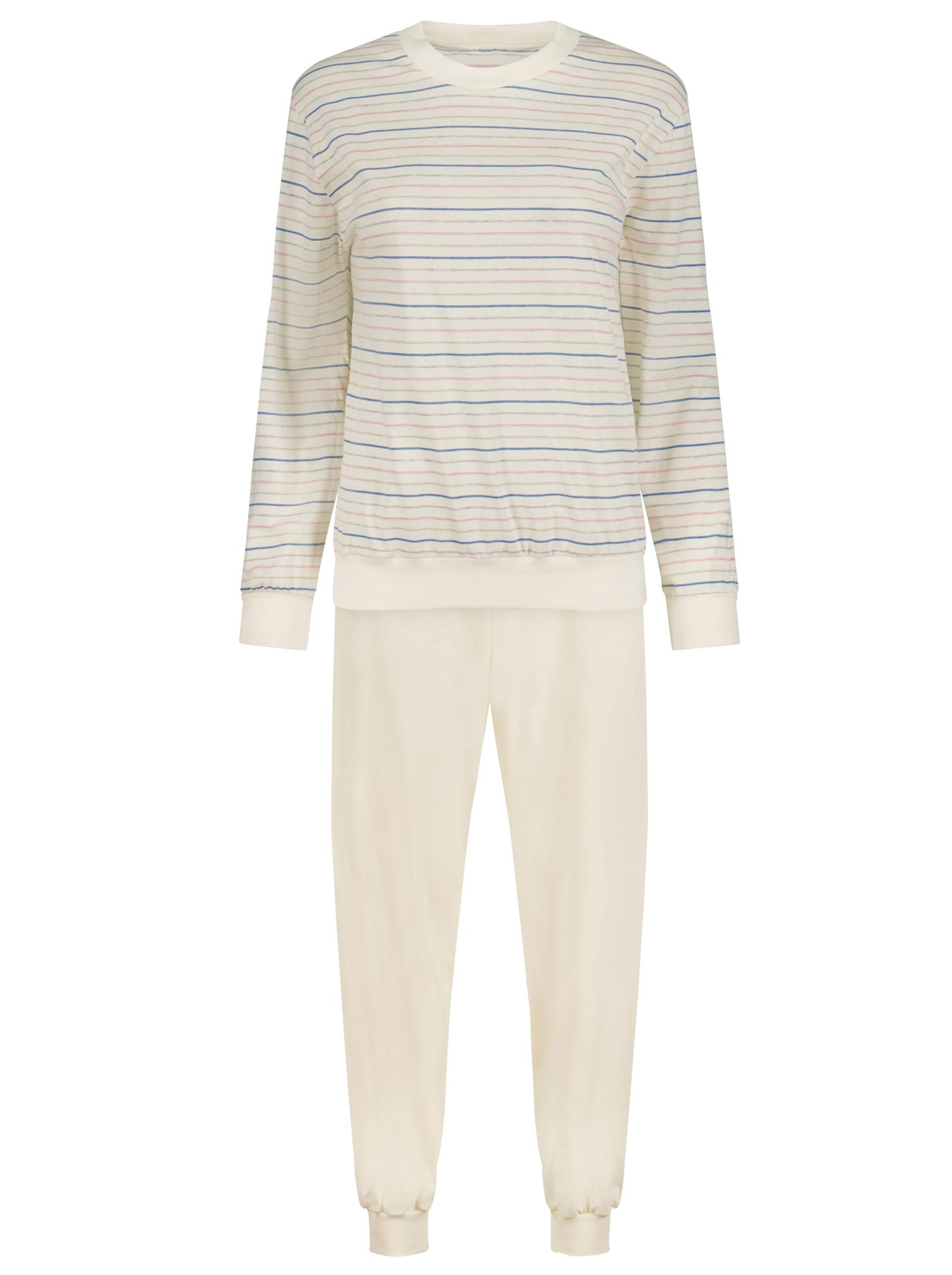götting Schlafanzug - natur-geringelt