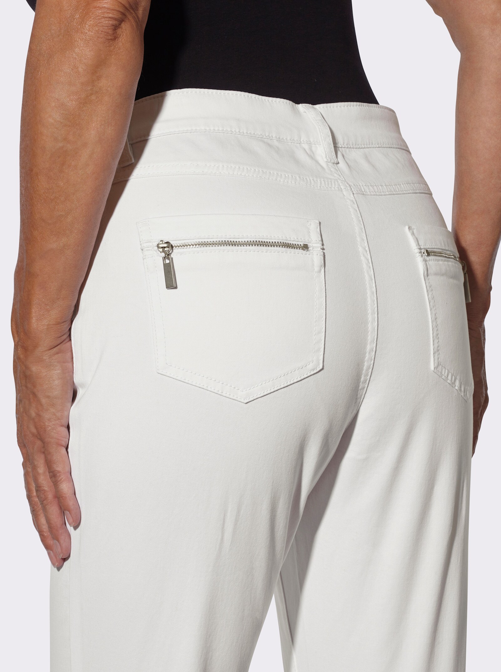 Jeans mit gerader Schnittführung - weiß