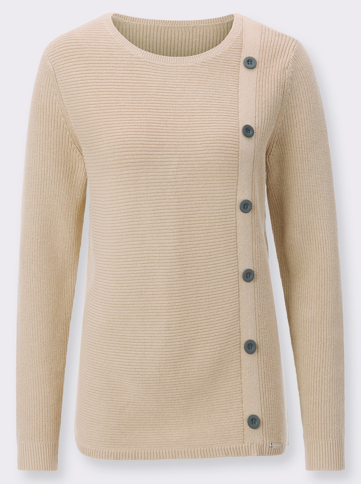 Pullover met ronde hals - ivoorkleur