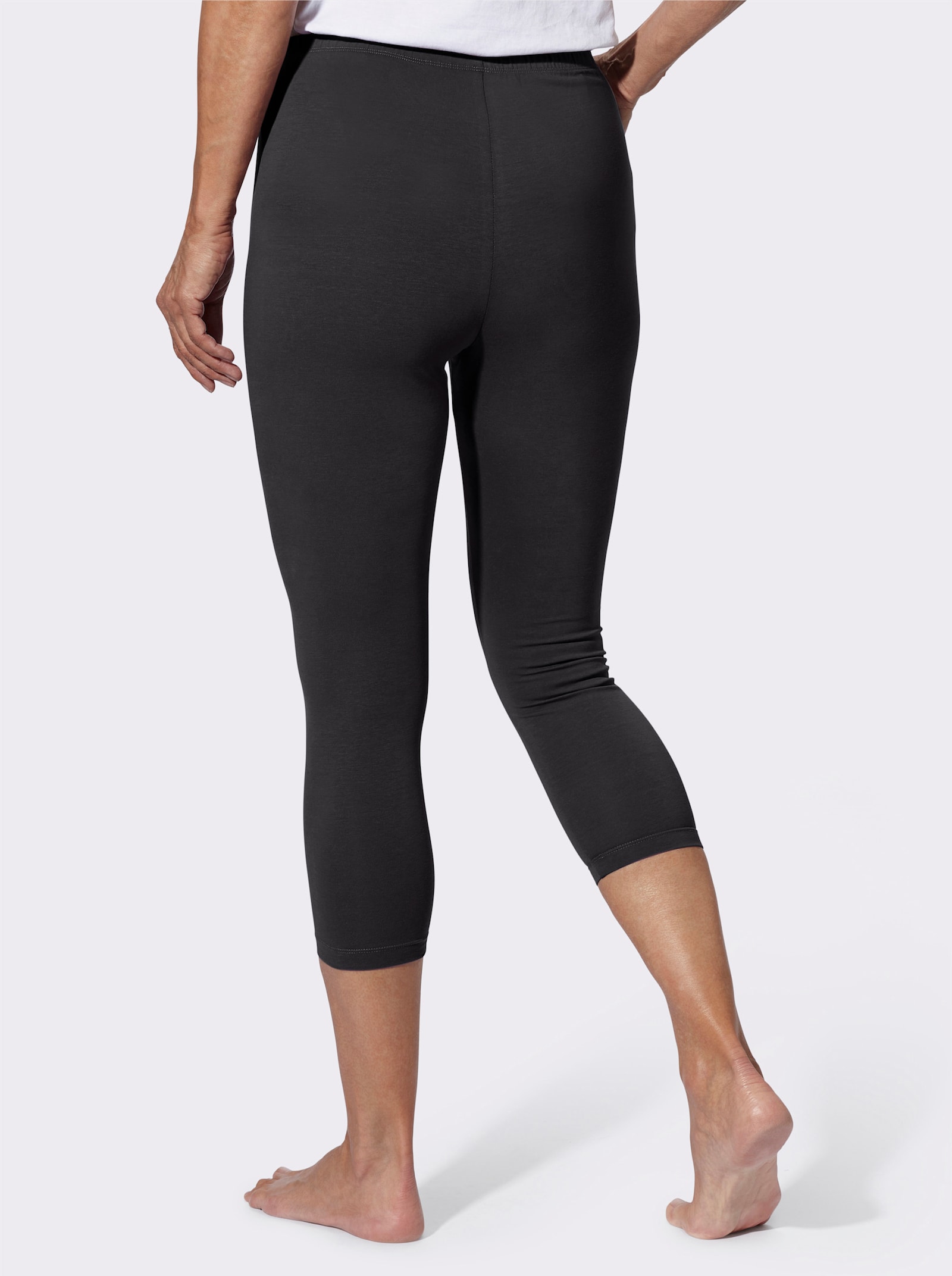 Leggings im 3er-Pack - schwarz + feige + steingrau