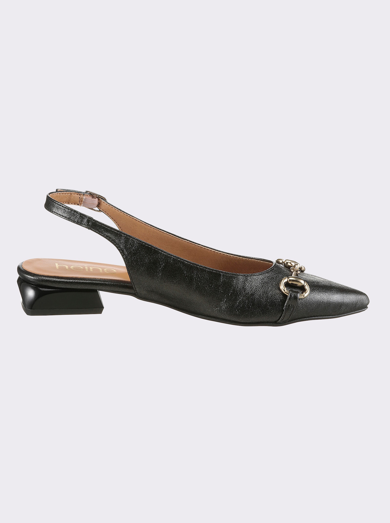 heine Slingballerina - schwarz-metallic
