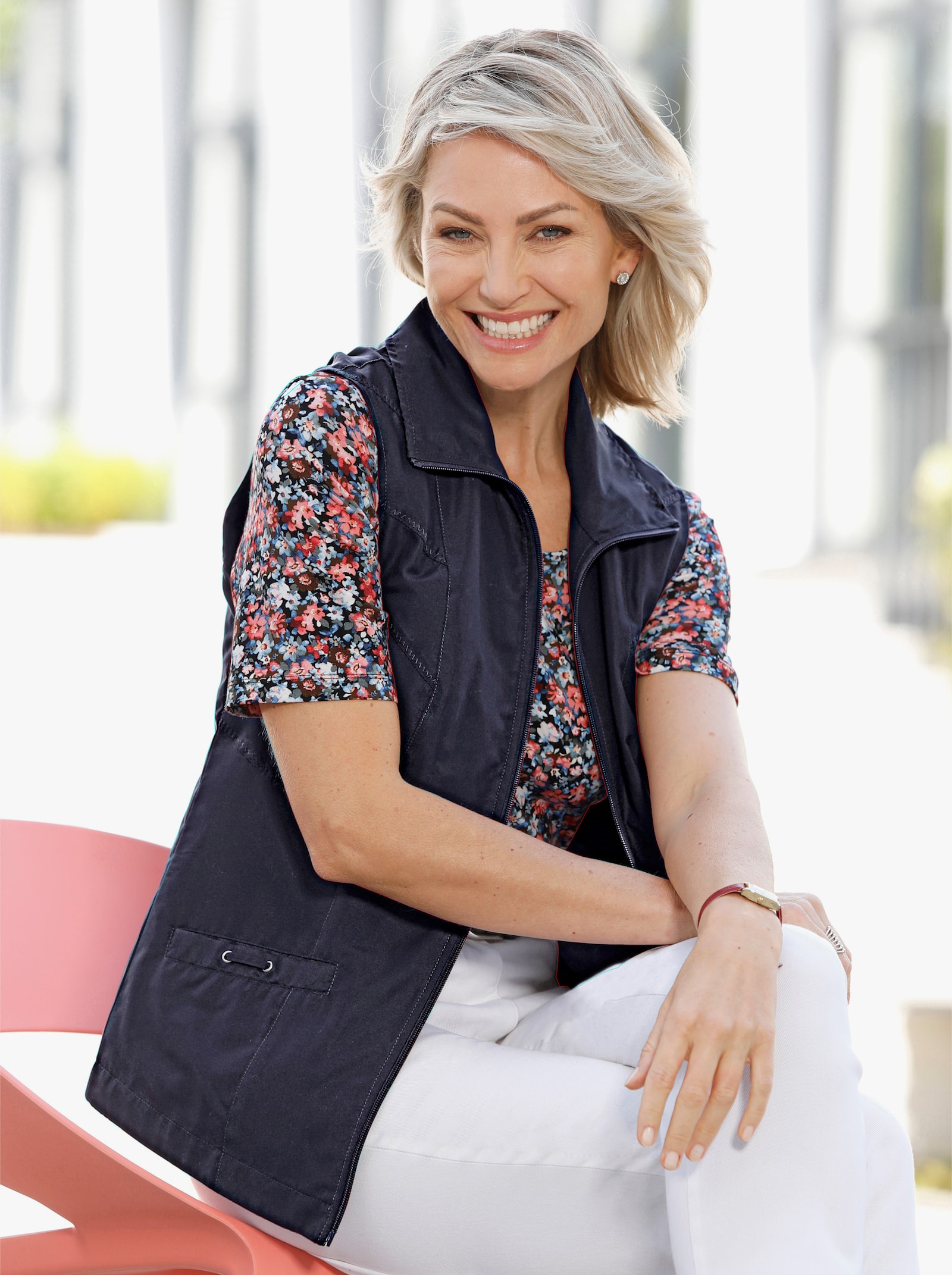 Weste in Microfaser-Qualität - marine