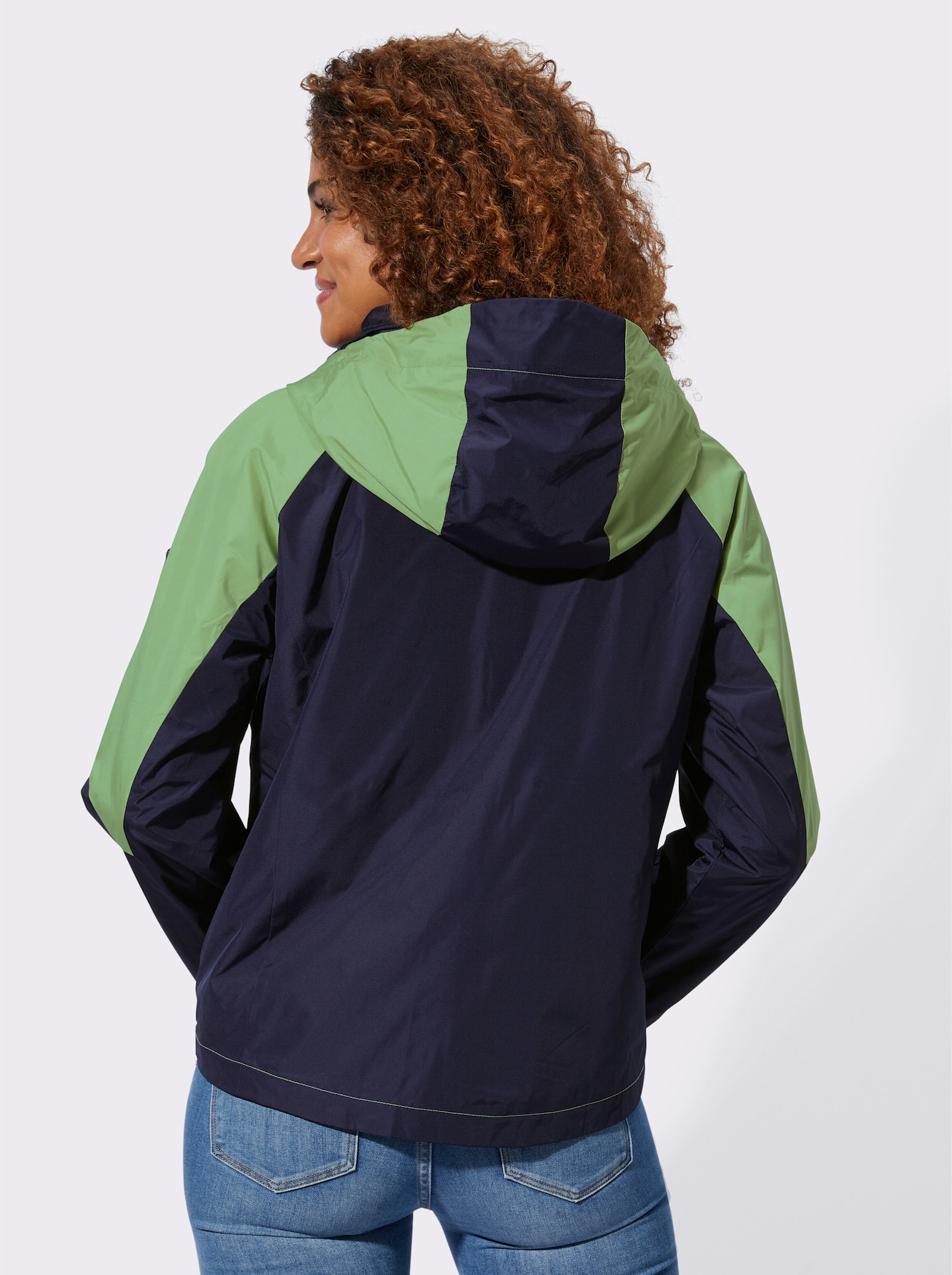 Funktionsjacke mit Fleecefutter im Kragen - eucalyptus-marine