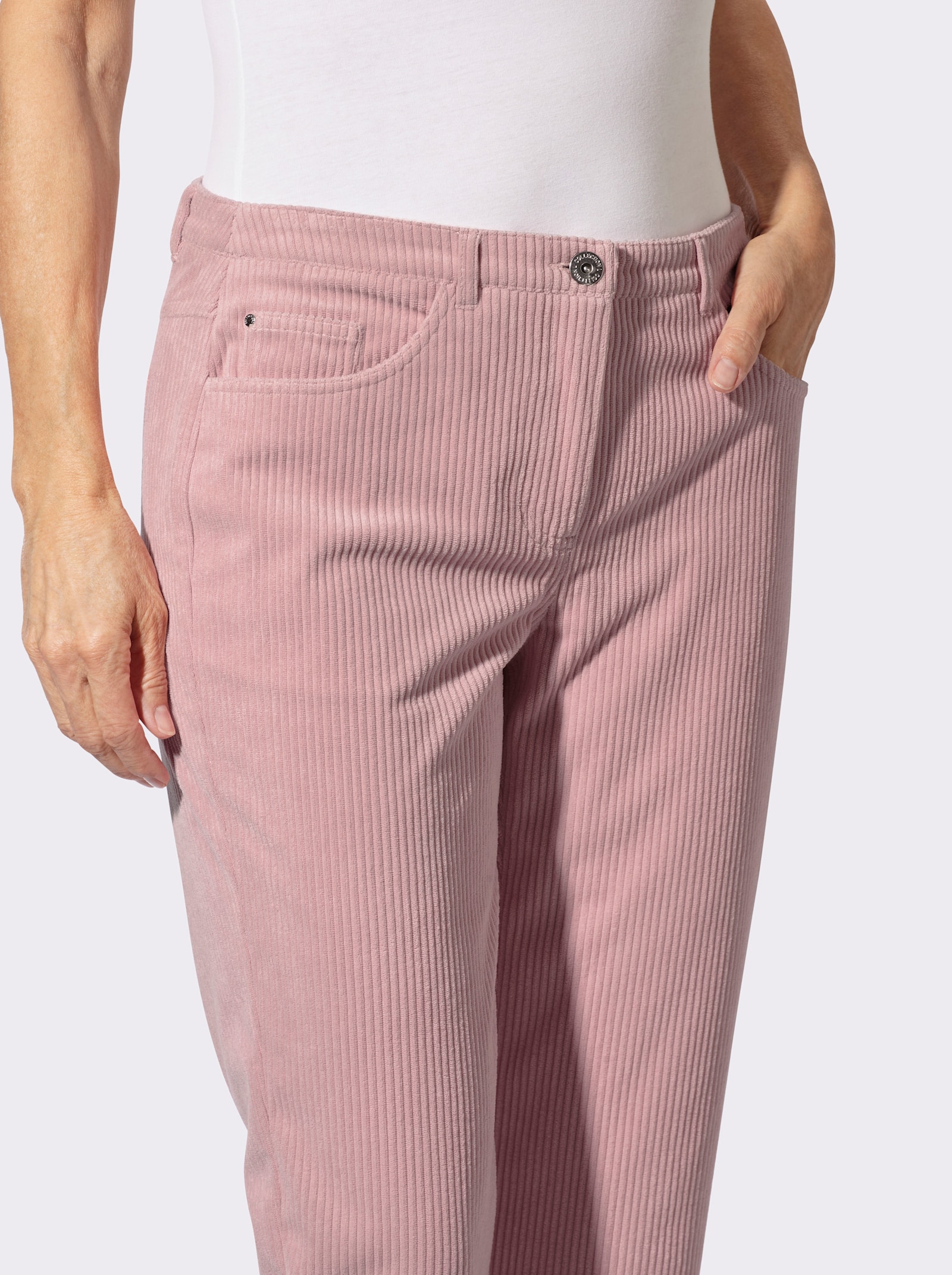 Cordhose in 5-Pocket-Form - hortensie