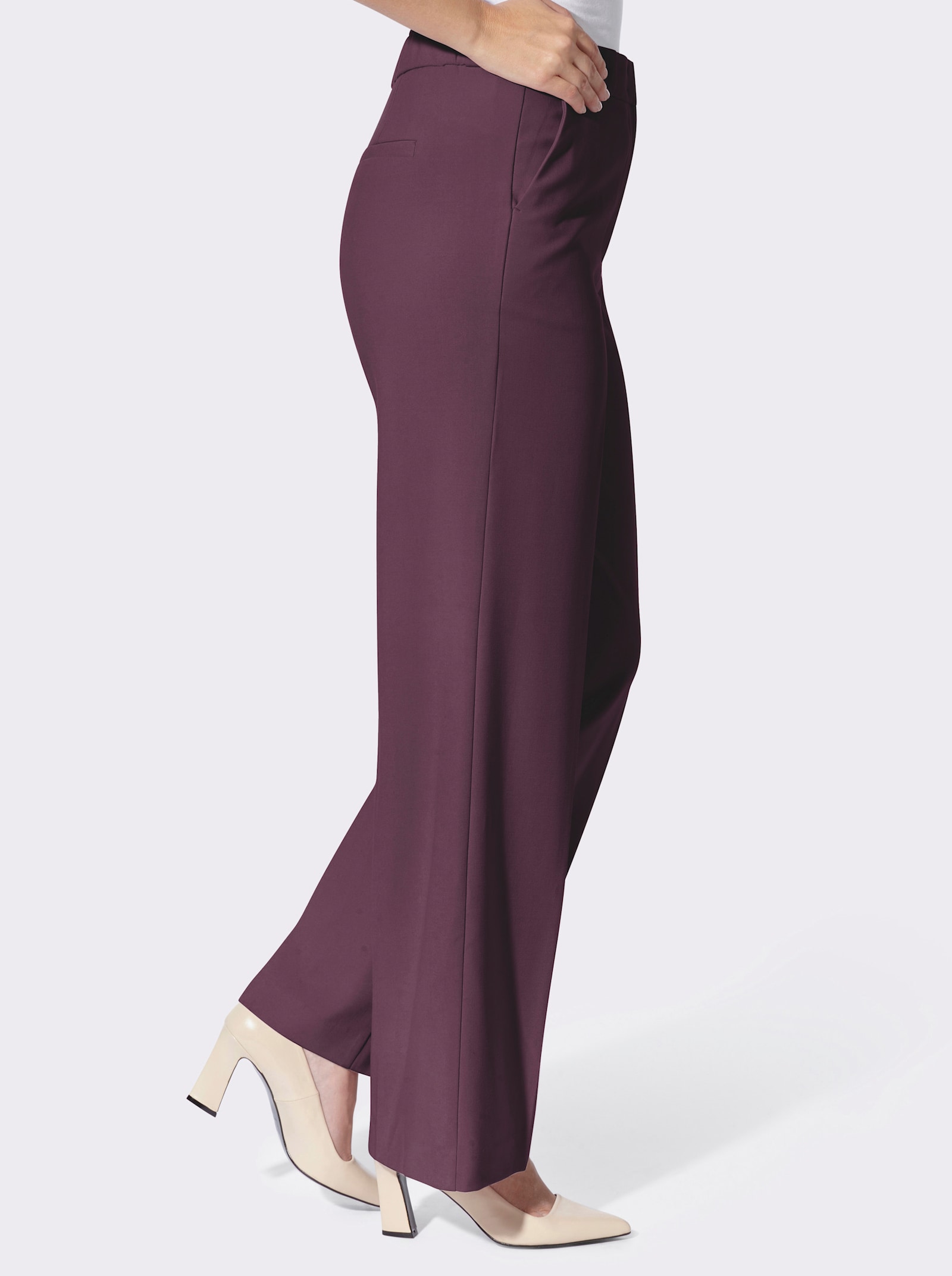 heine Anzughose mit Bügelfalten - aubergine
