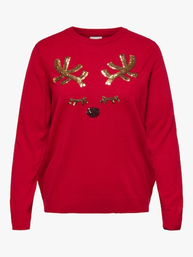 ONLY CARMAKOMA Weihnachtspullover - salsa detail:sequins antler