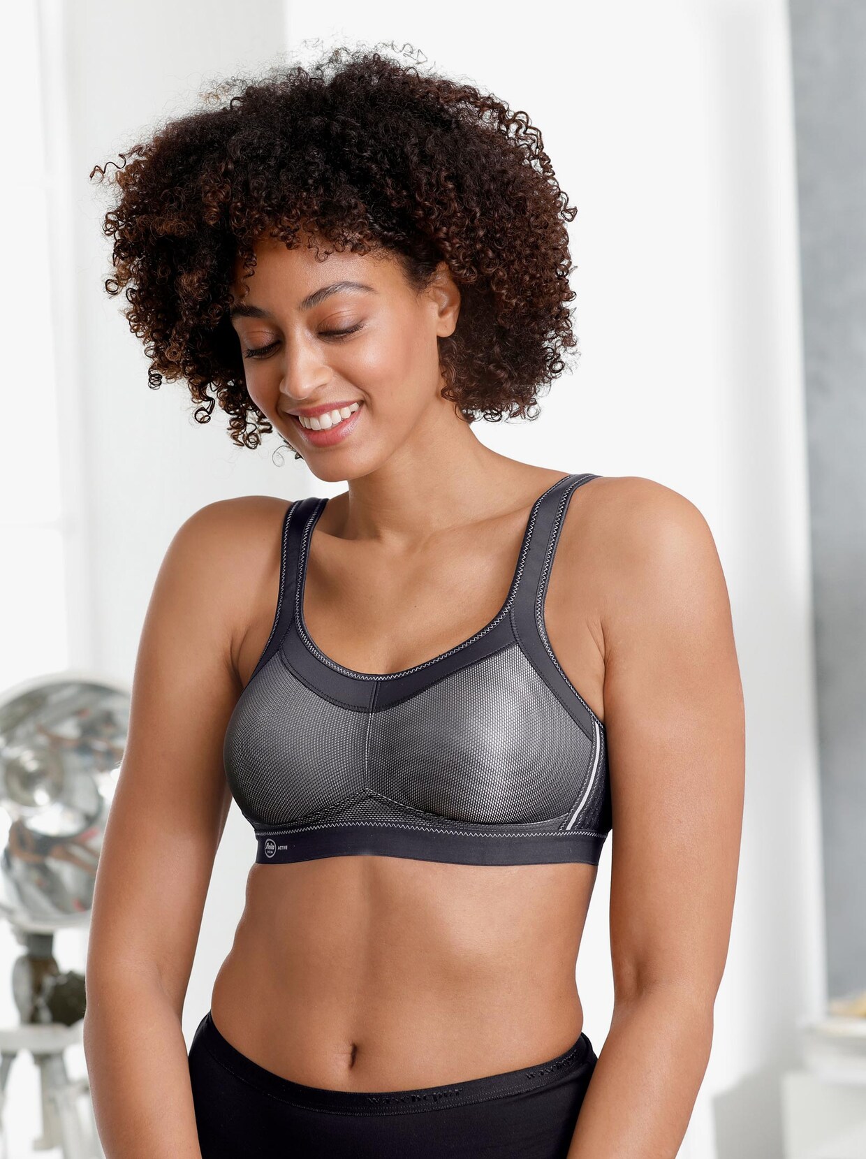 Anita Sport-BH ohne Bügel - schwarz