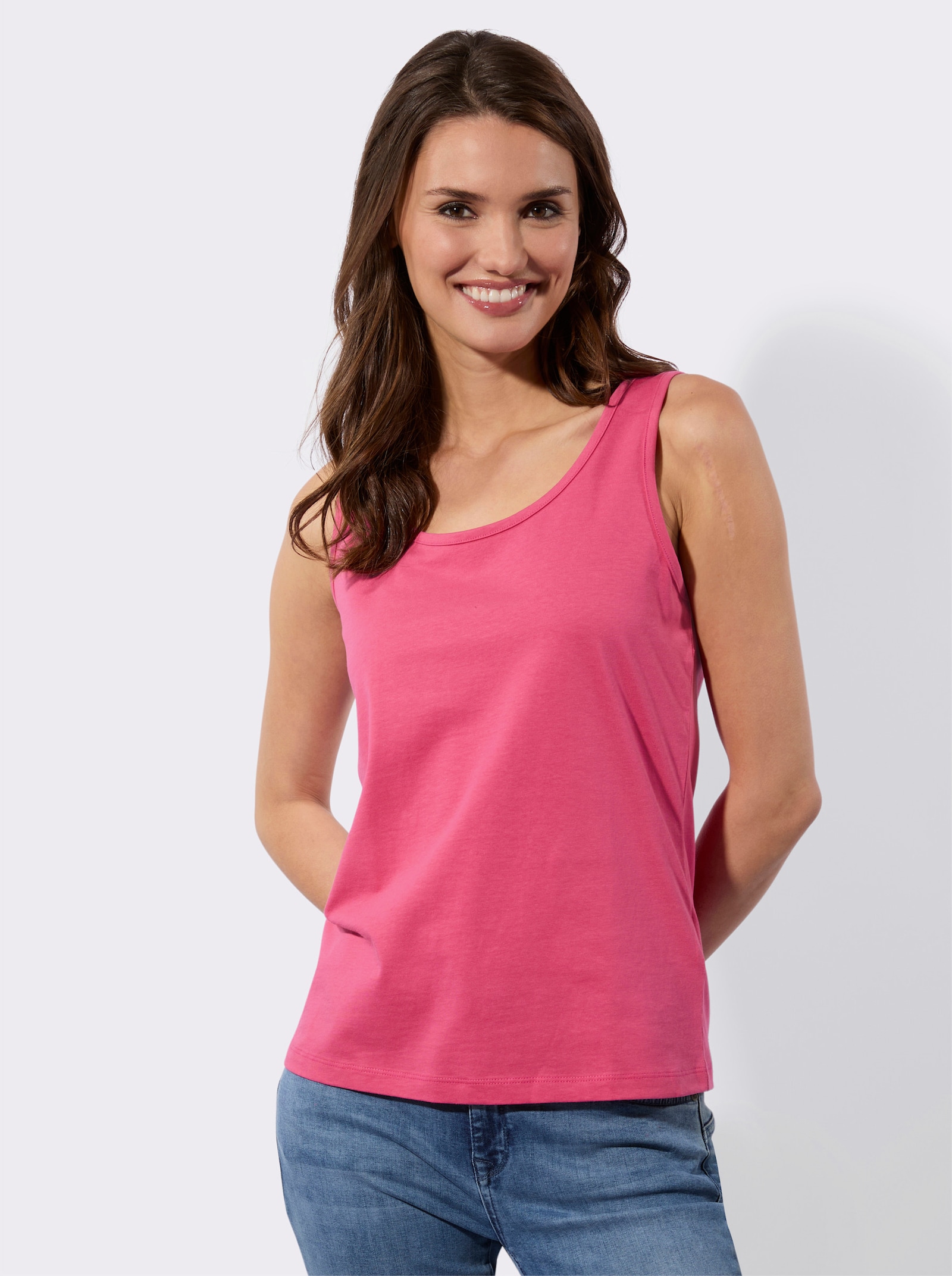 Shirttop aus Bio-Baumwolle - fuchsia