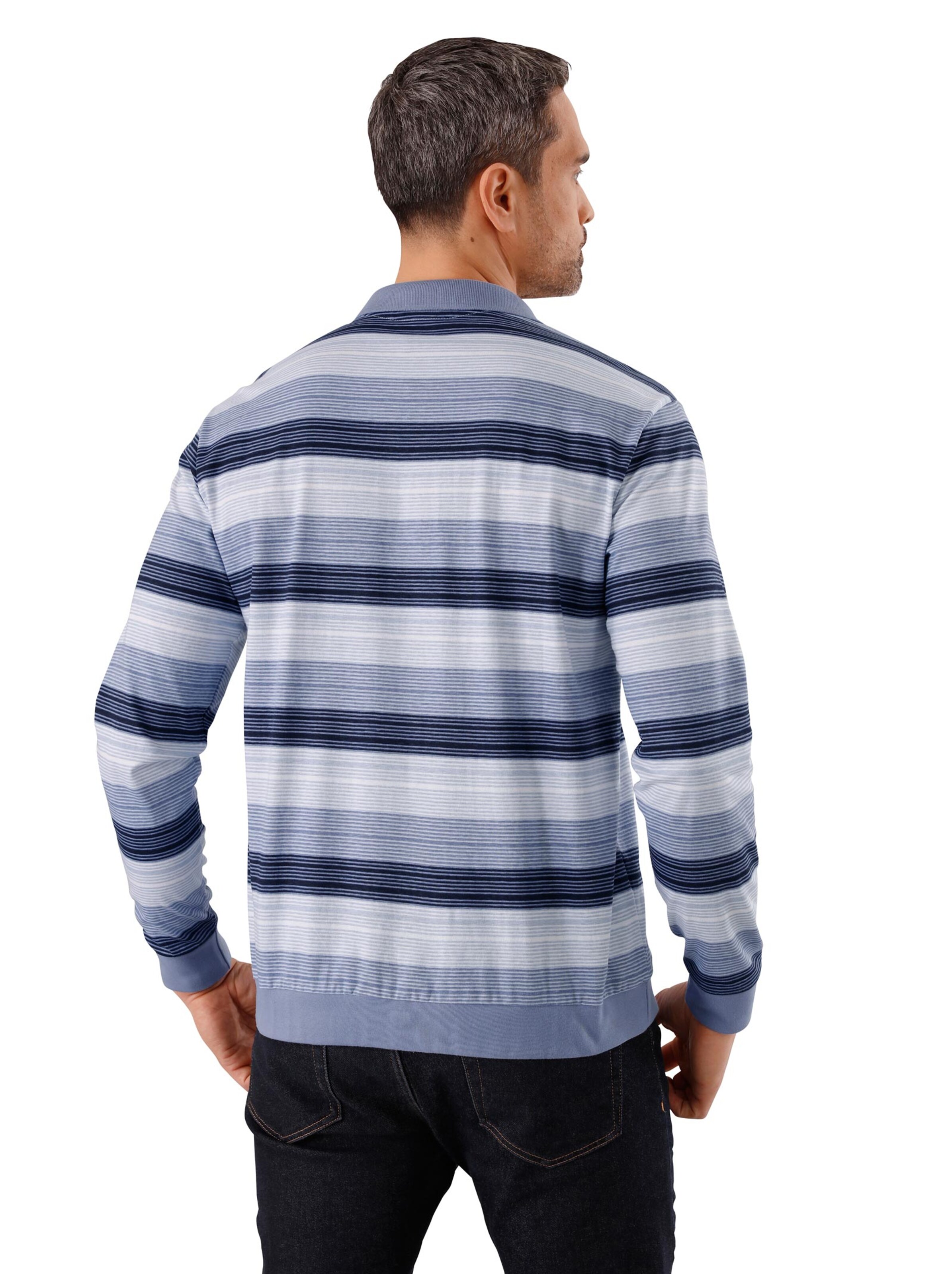 Poloshirt - blau-gestreift