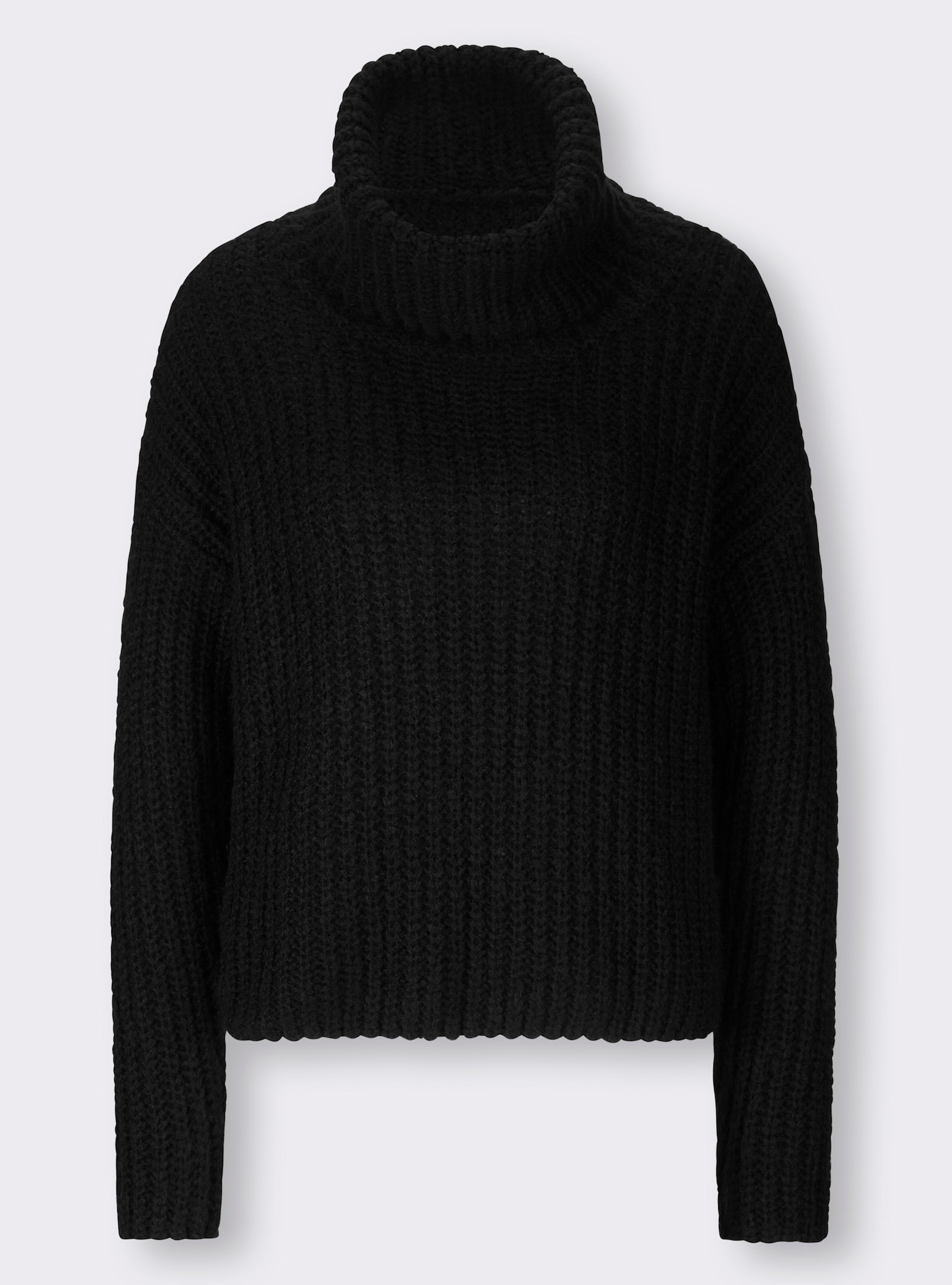 heine Rollkragenpullover im Oversized-Schnitt - schwarz