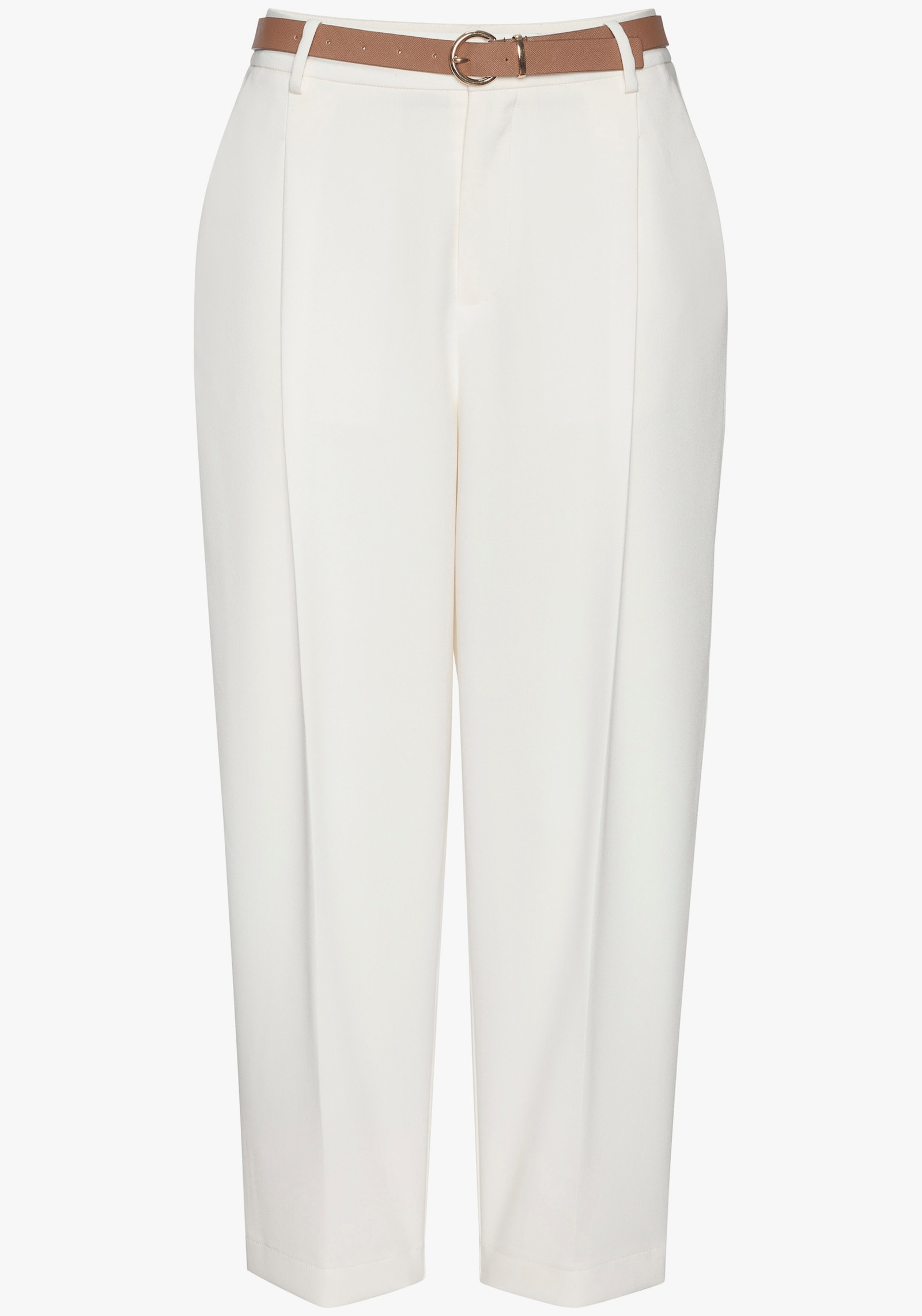 LASCANA Bundfaltenhose - creme