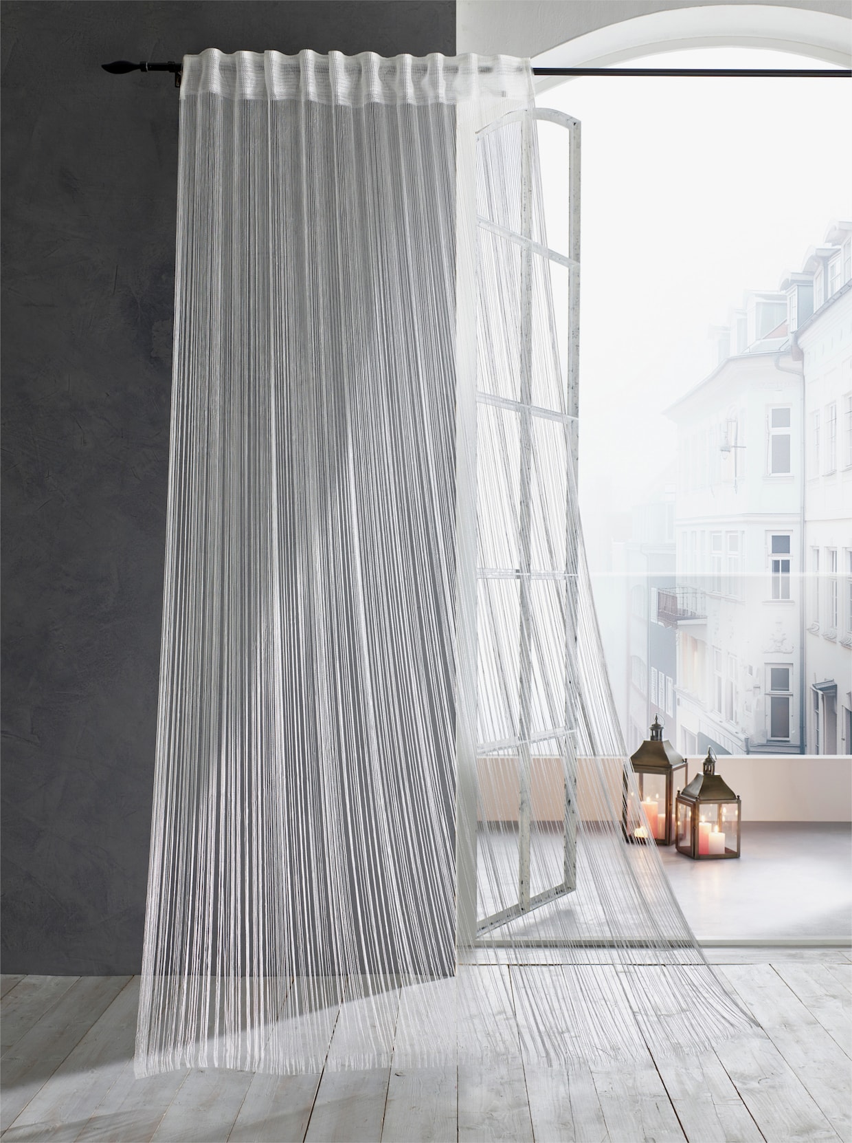 heine home Draadjesgordijn - wit