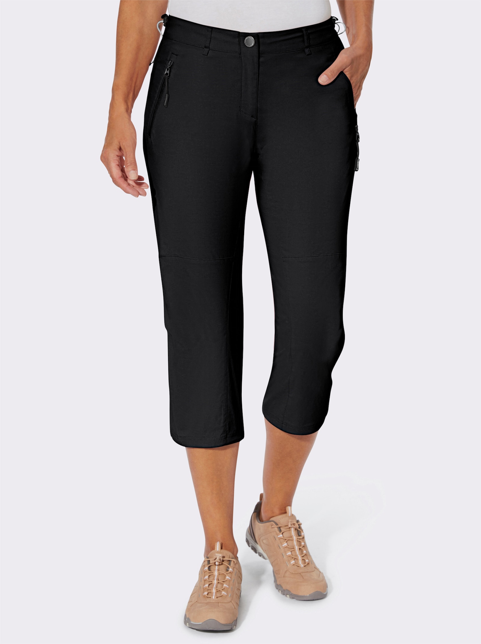 Funktionshose mit verstellbarer Beinlänge - schwarz