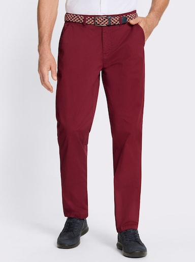 Marco Donati Hose in leichter Twill-Qualität - dunkelrot