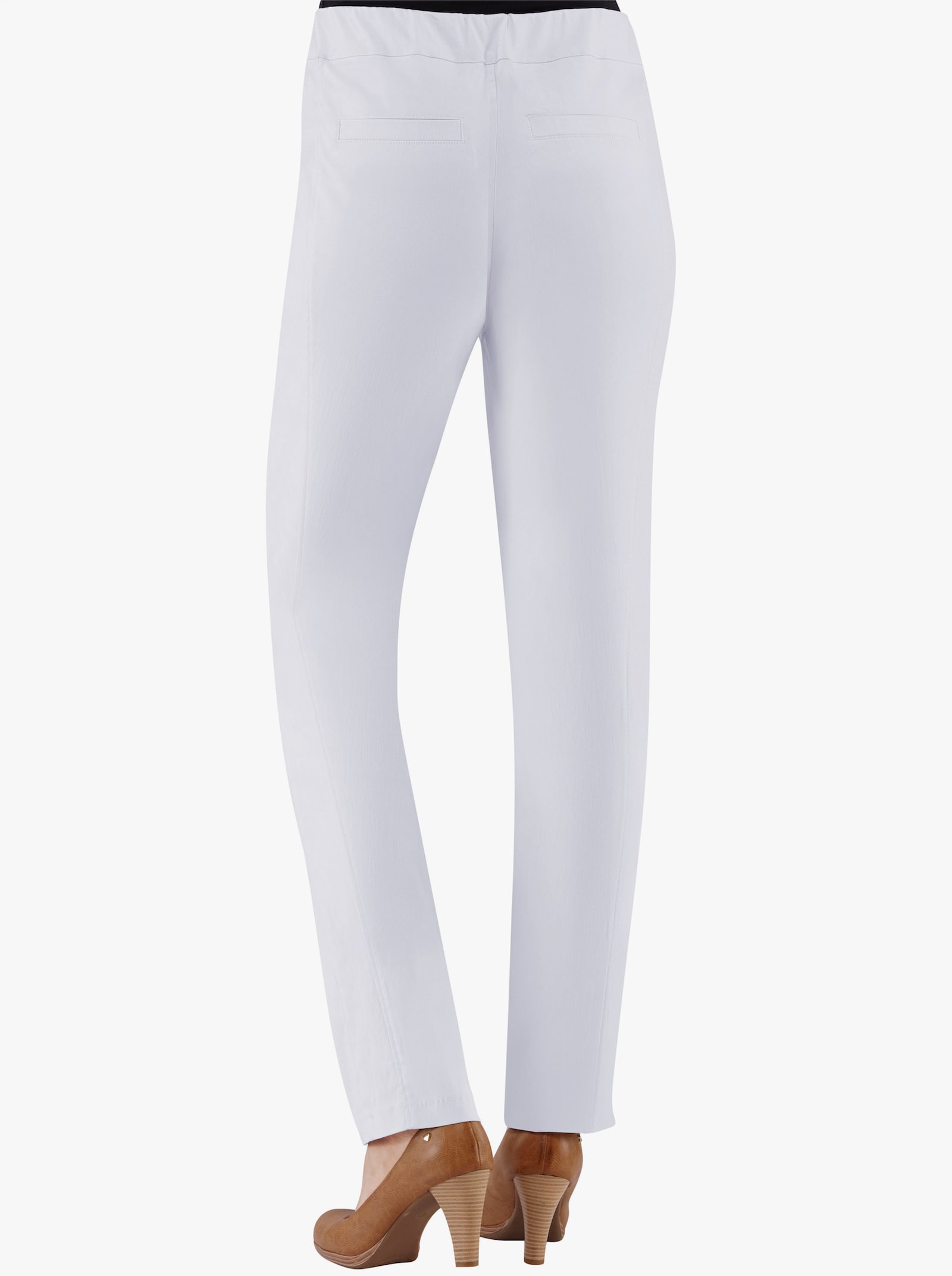 Stehmann Comfort line Pantalon avec ceinture, qualité viscose - blanc