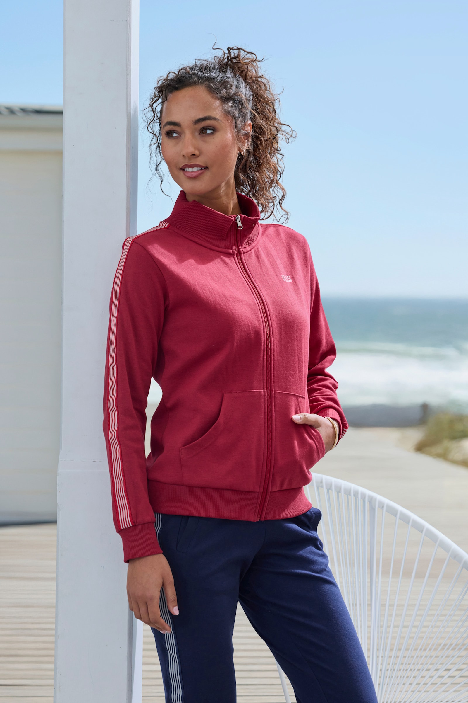 H.I.S Sweatjacke - rot