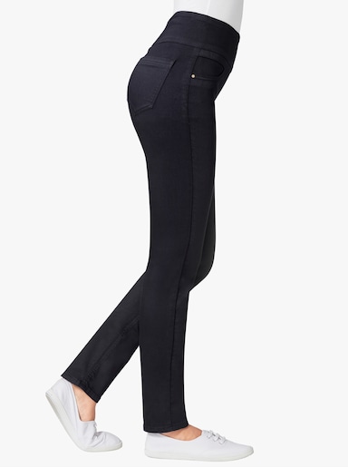 Schlupfhose mit hohem Dehnbund - schwarz