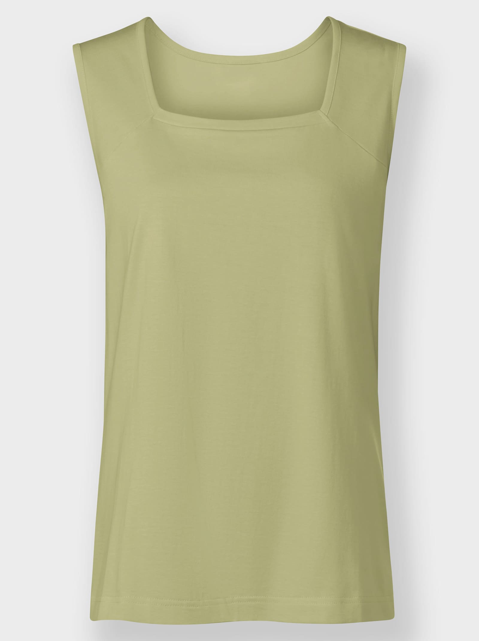 Shirttop mit Karree-Ausschnitt - lindgrün