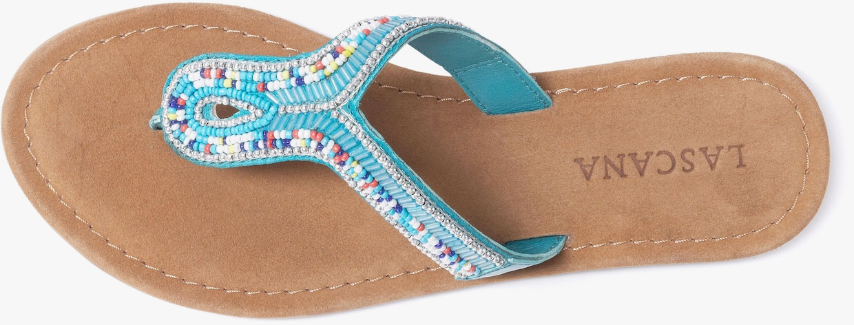 LASCANA Teenslipper - turquoise/blauw