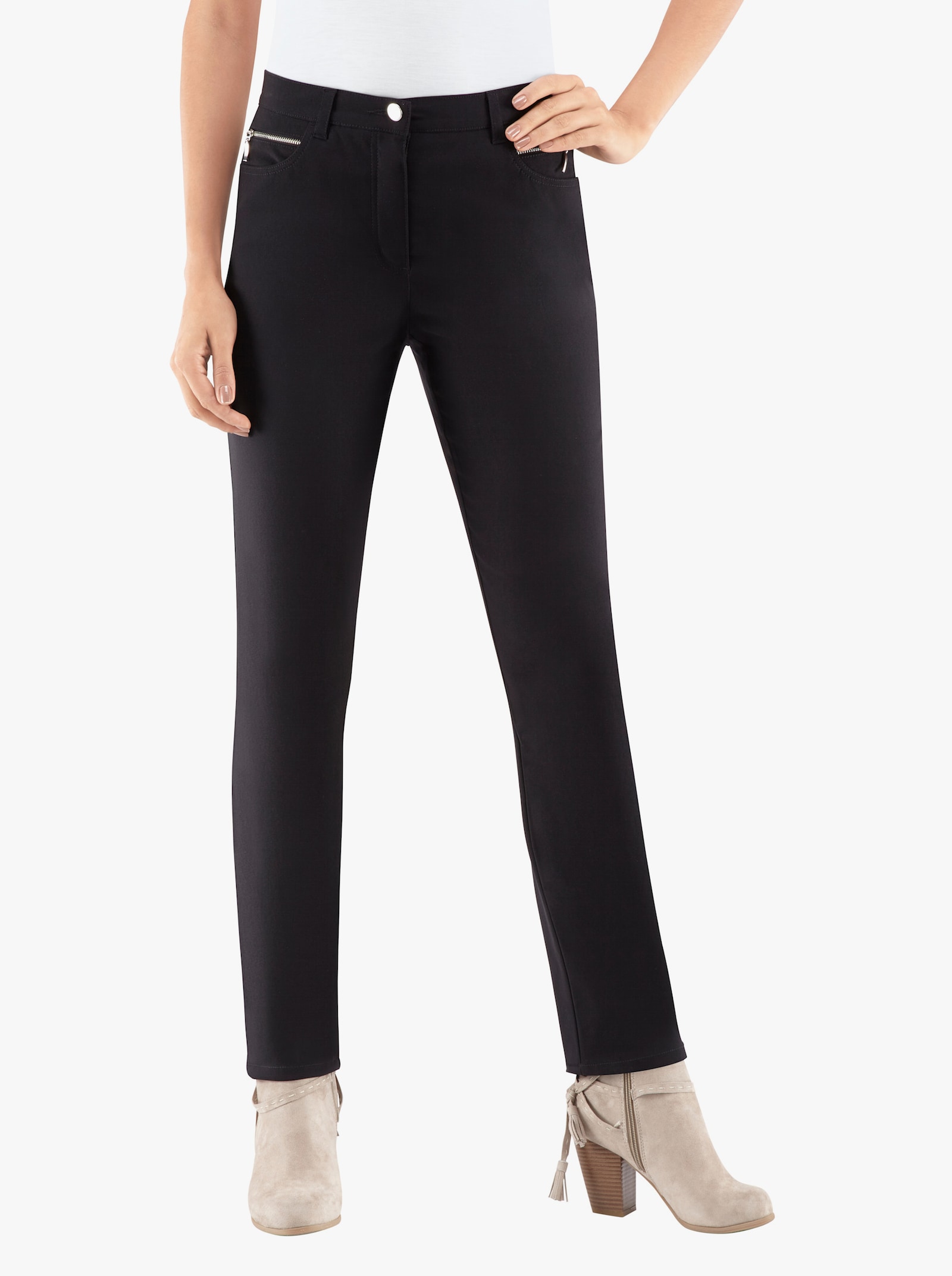 Stehmann Comfort line Thermobroek van elastische bengaline - zwart