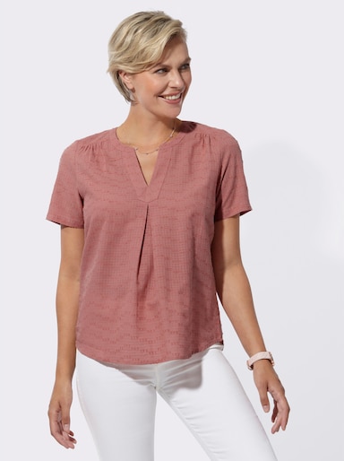 Comfortabele blouse - rozenhout